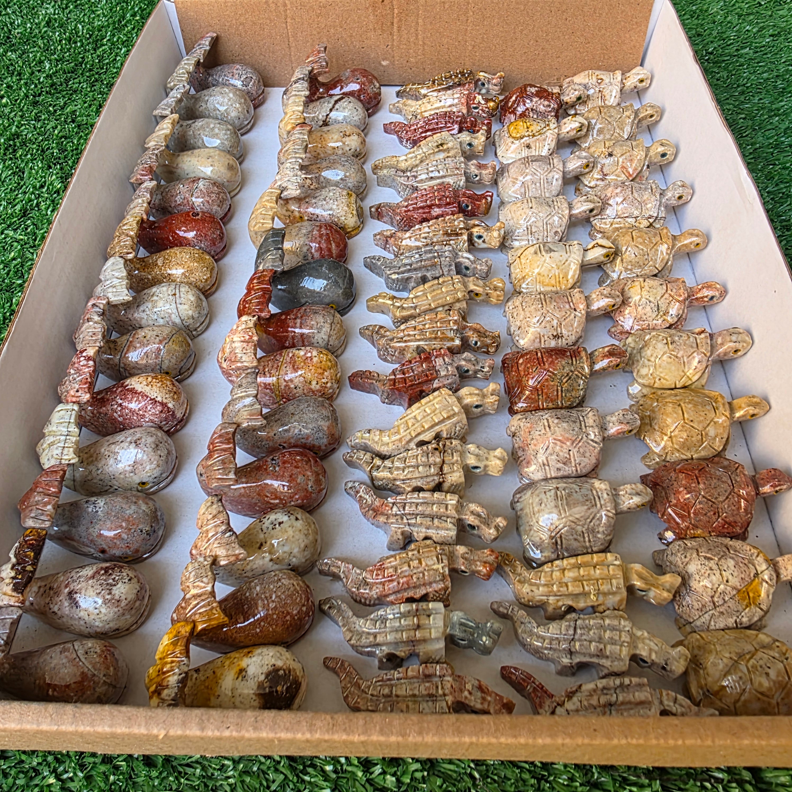 Lot 68 pcs Soapstone Animals