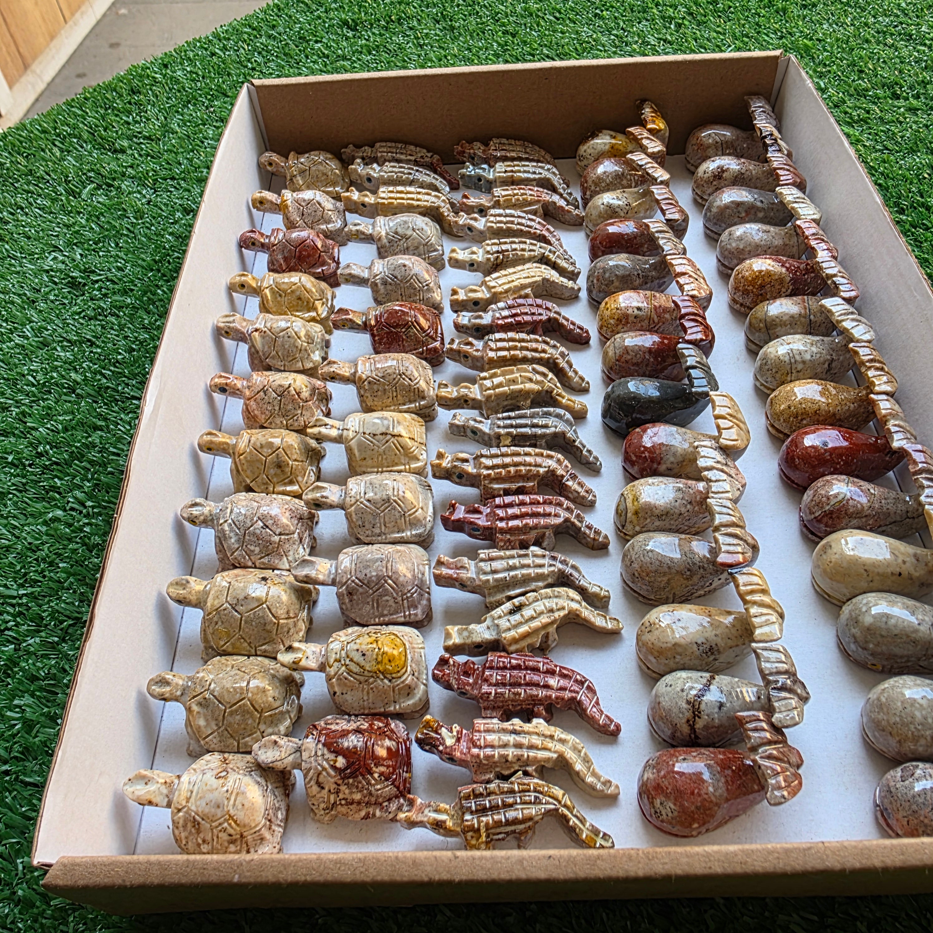 Lot 68 pcs Soapstone Animals