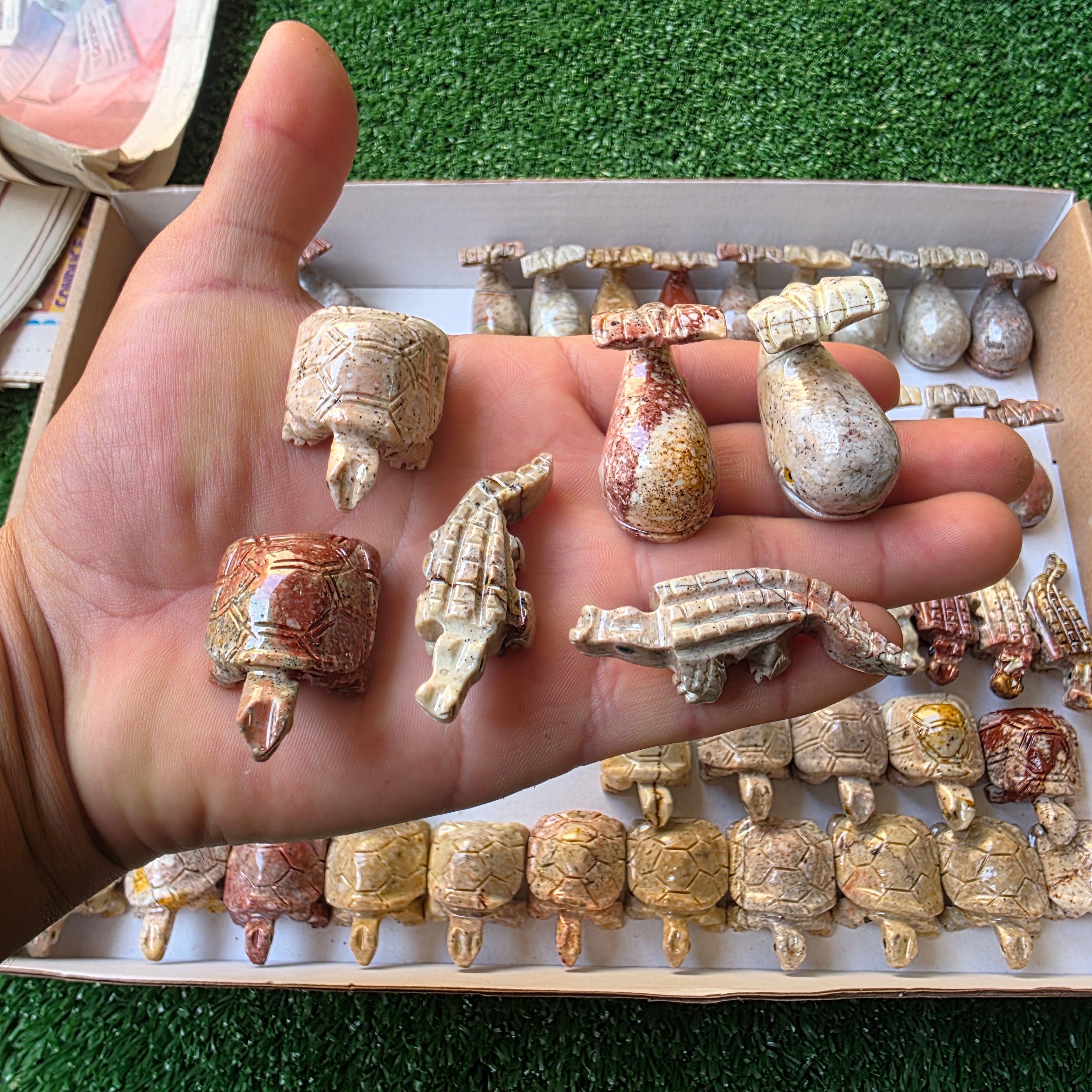Lot 68 pcs Soapstone Animals