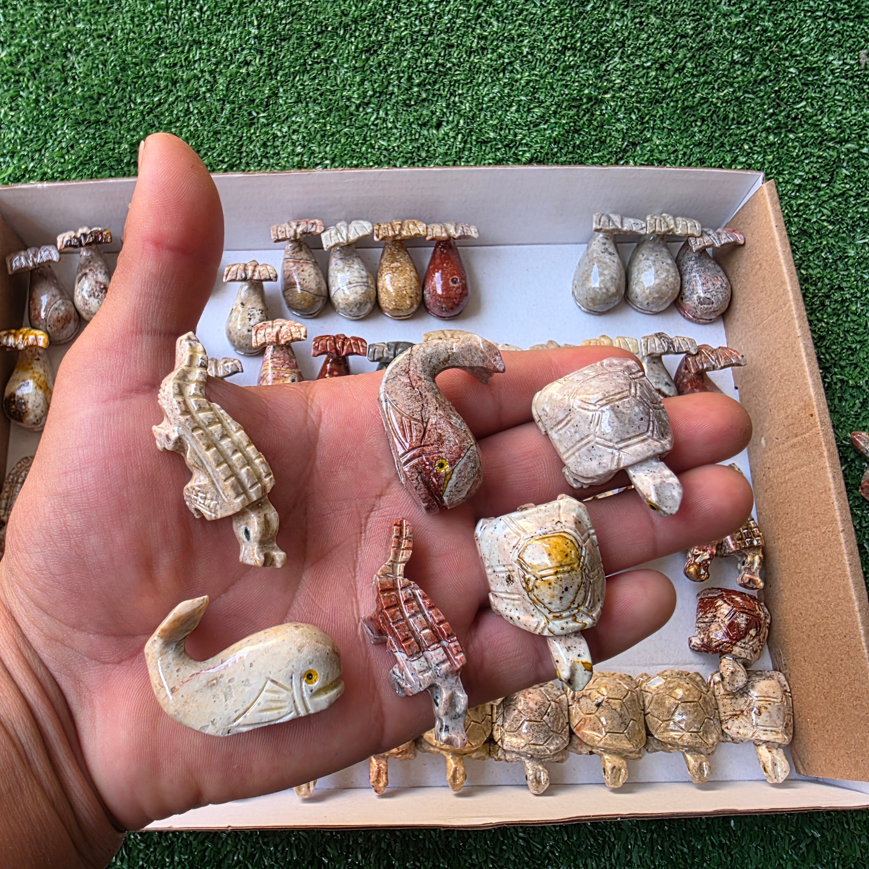 Lot 68 pcs Soapstone Animals