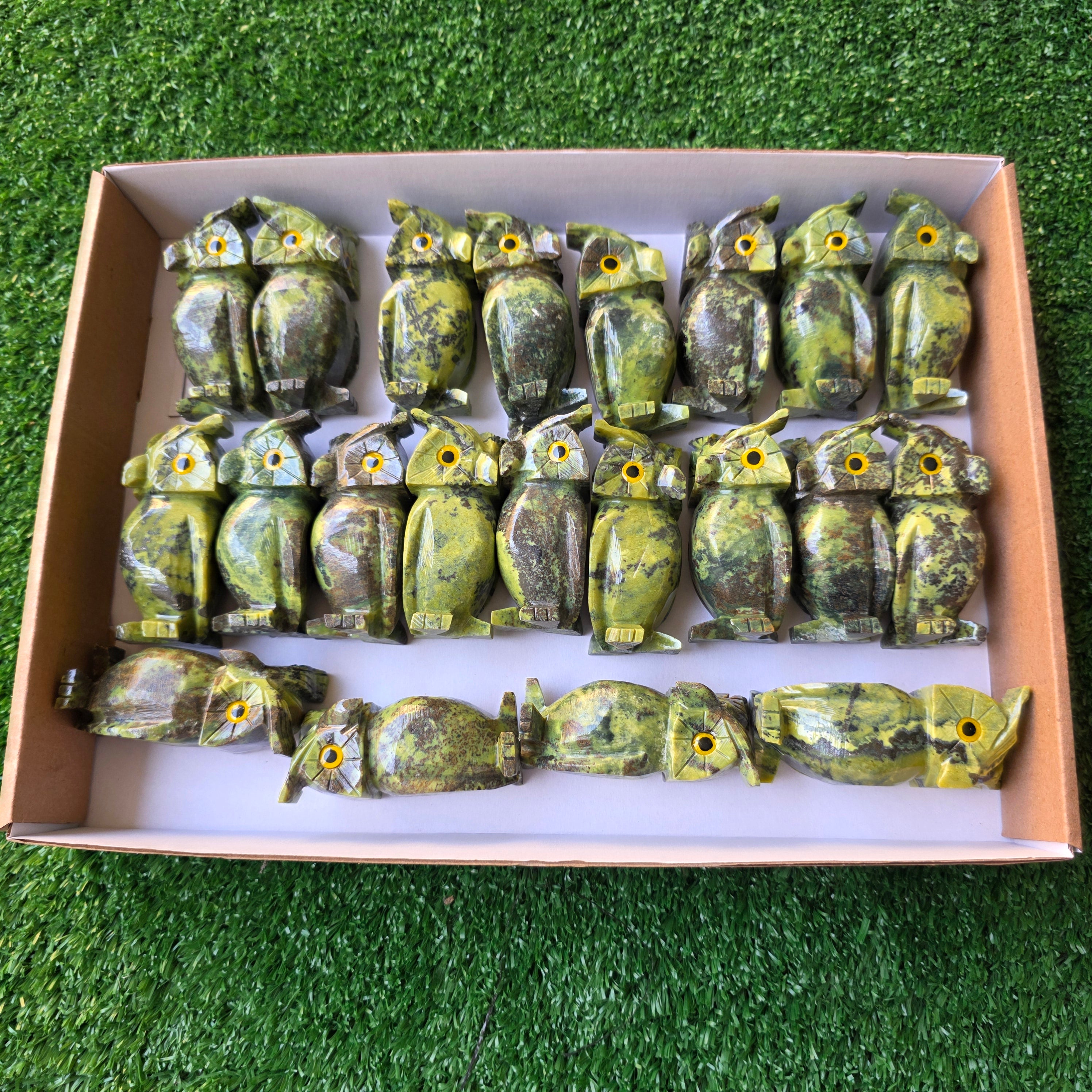Lot 21 pcs Serpentine owl
