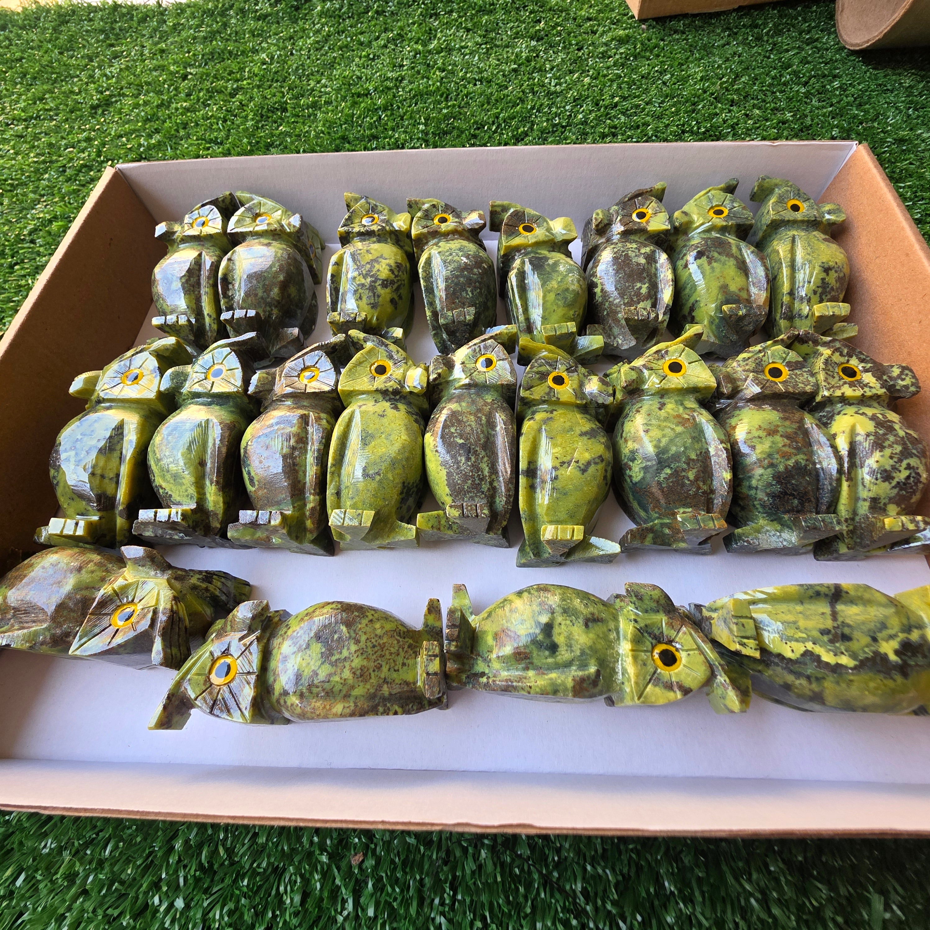 Lot 21 pcs Serpentine owl