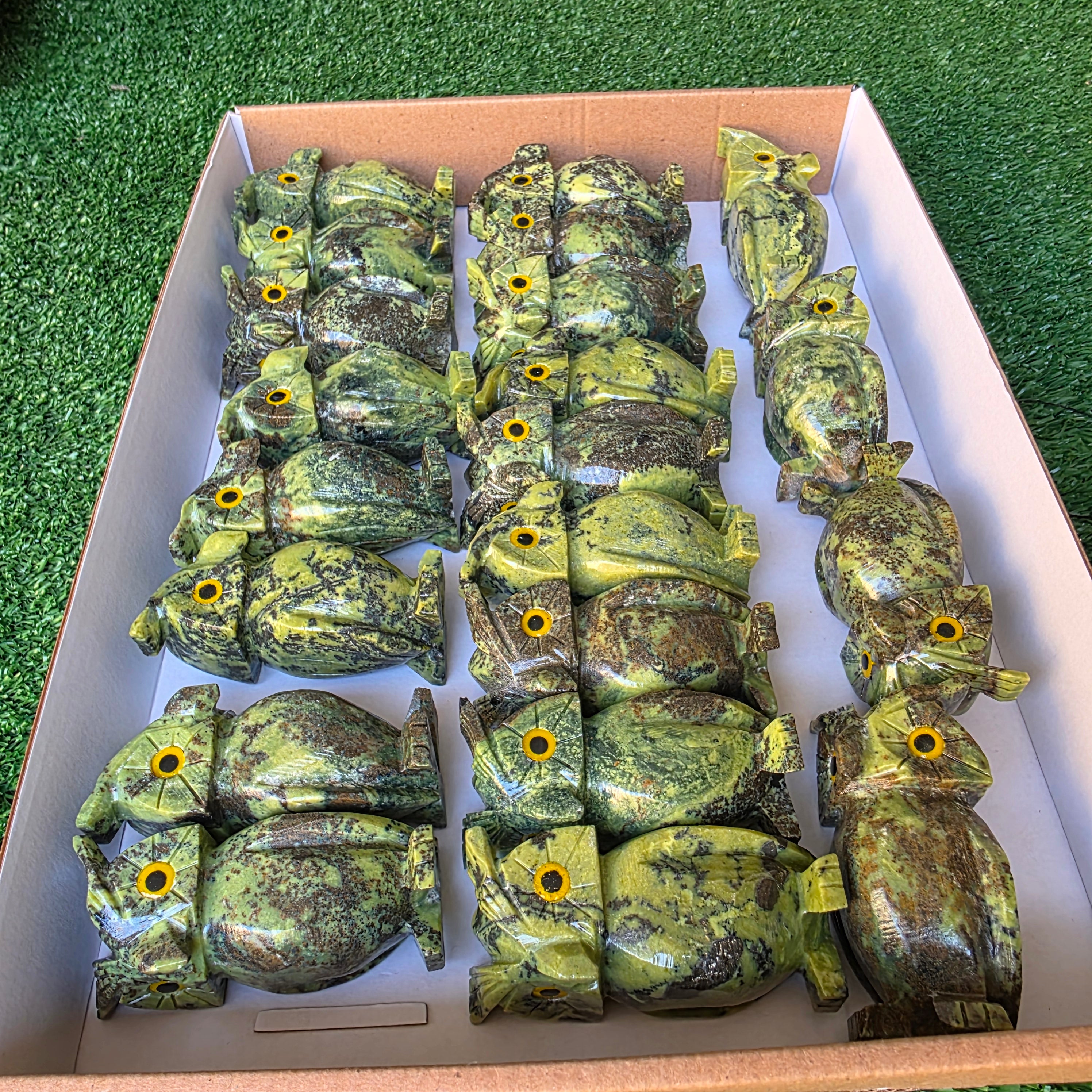Lot 21 pcs Serpentine owl