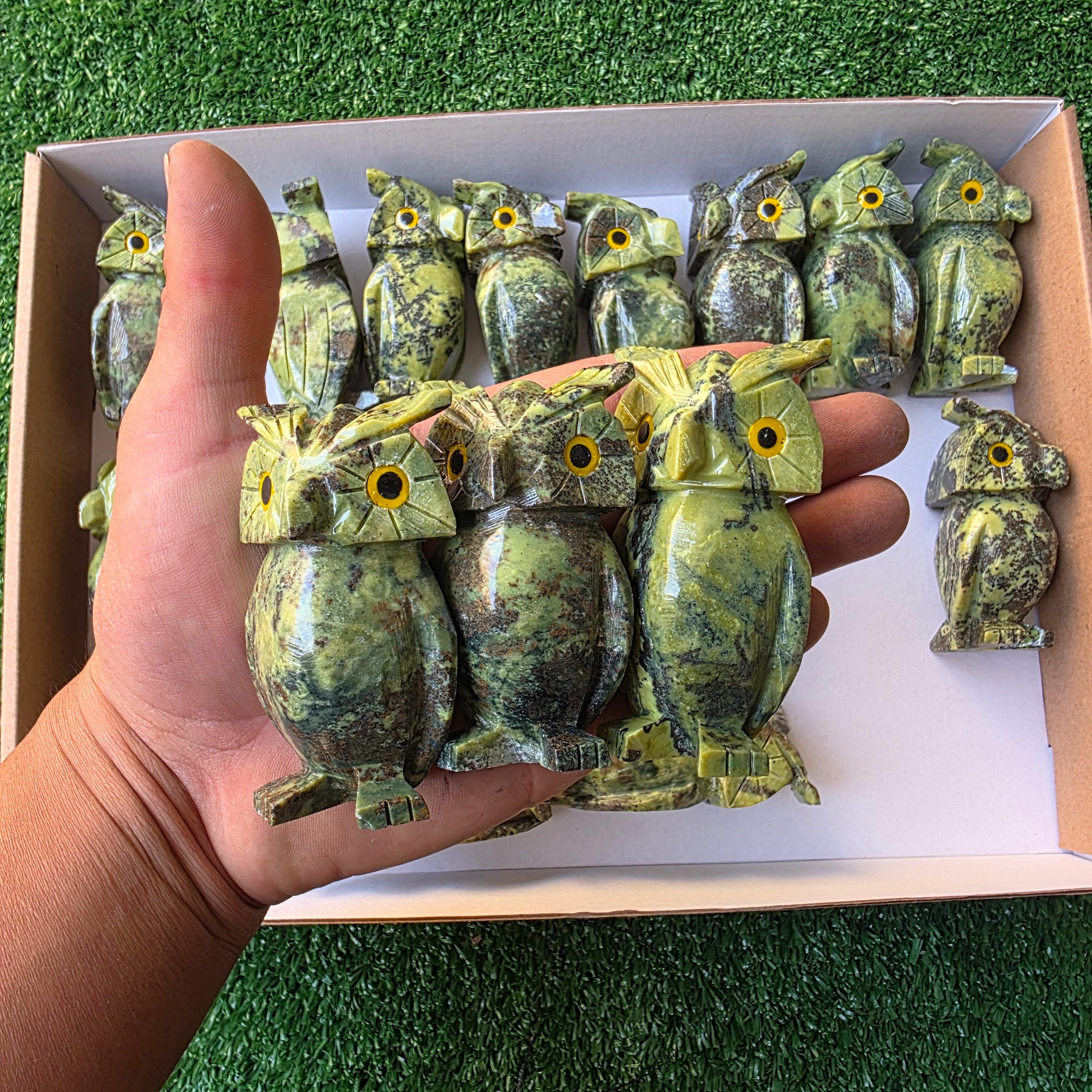Lot 21 pcs Serpentine owl