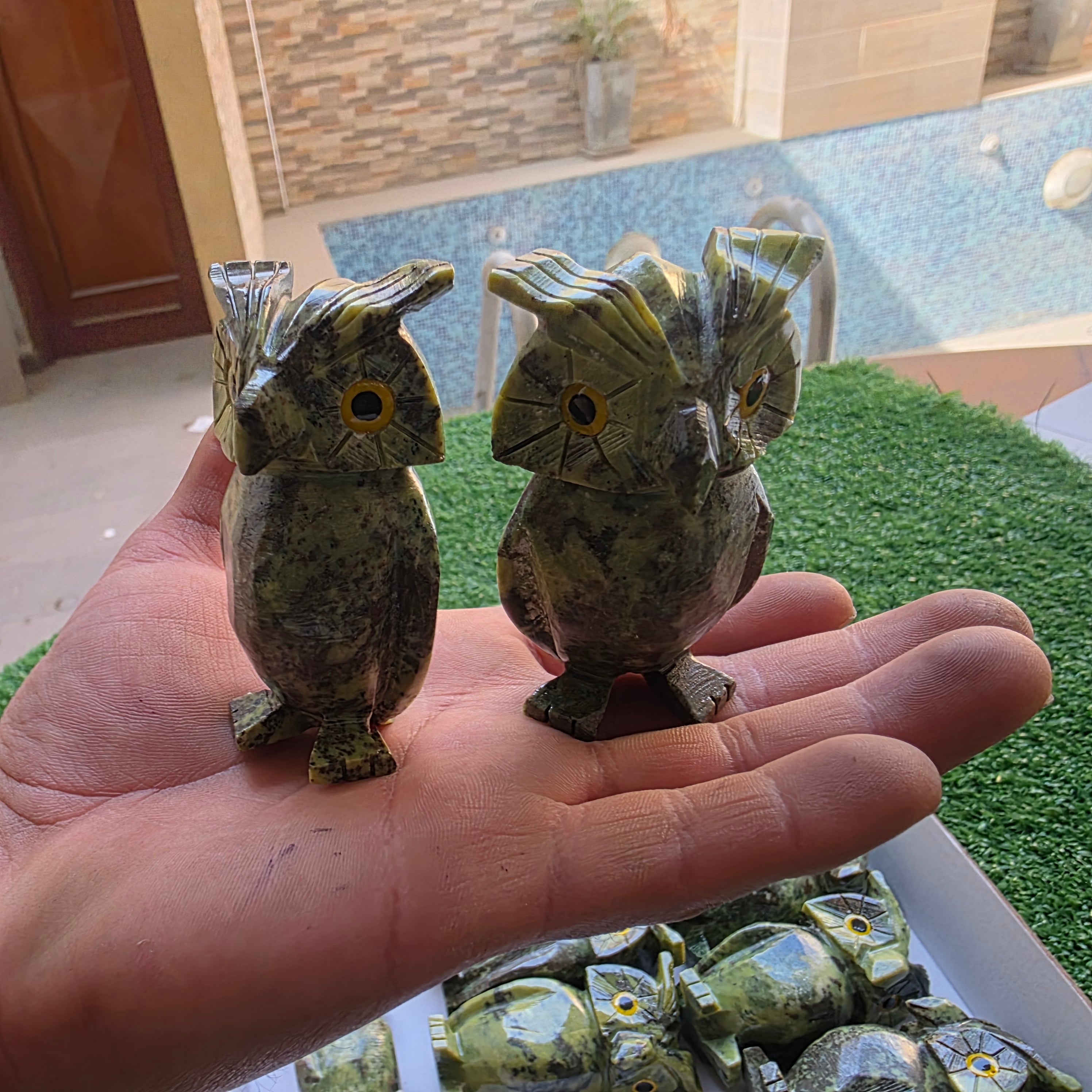 Lot 21 pcs Serpentine owl