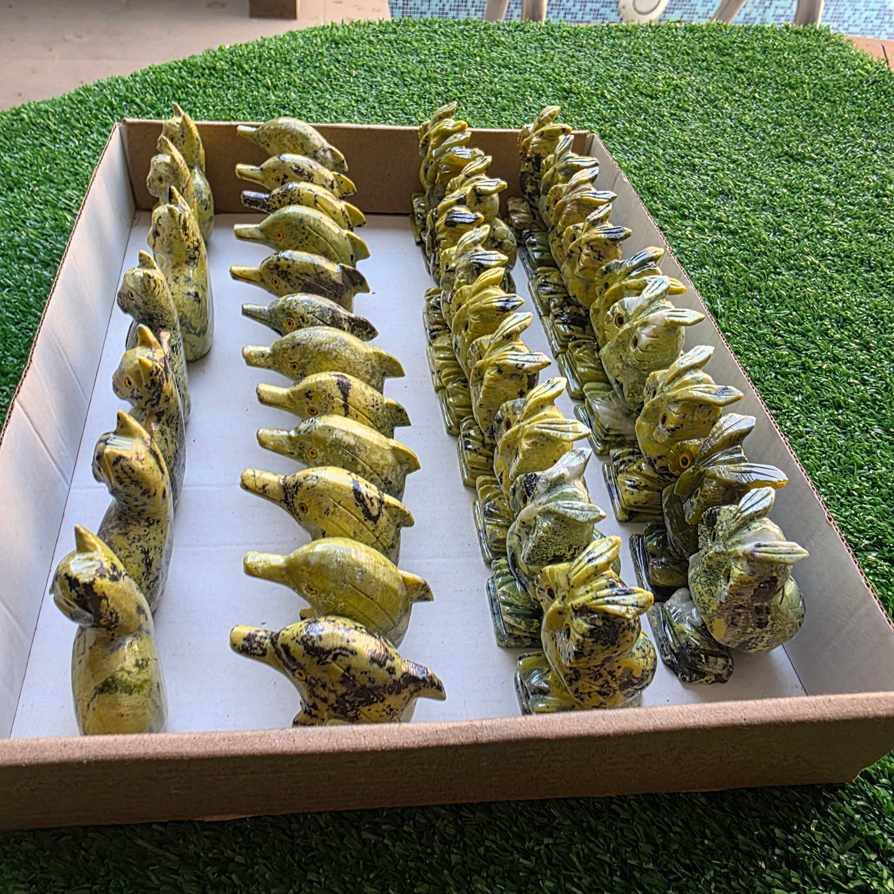 Lot 38 pcs Serpentine Animals