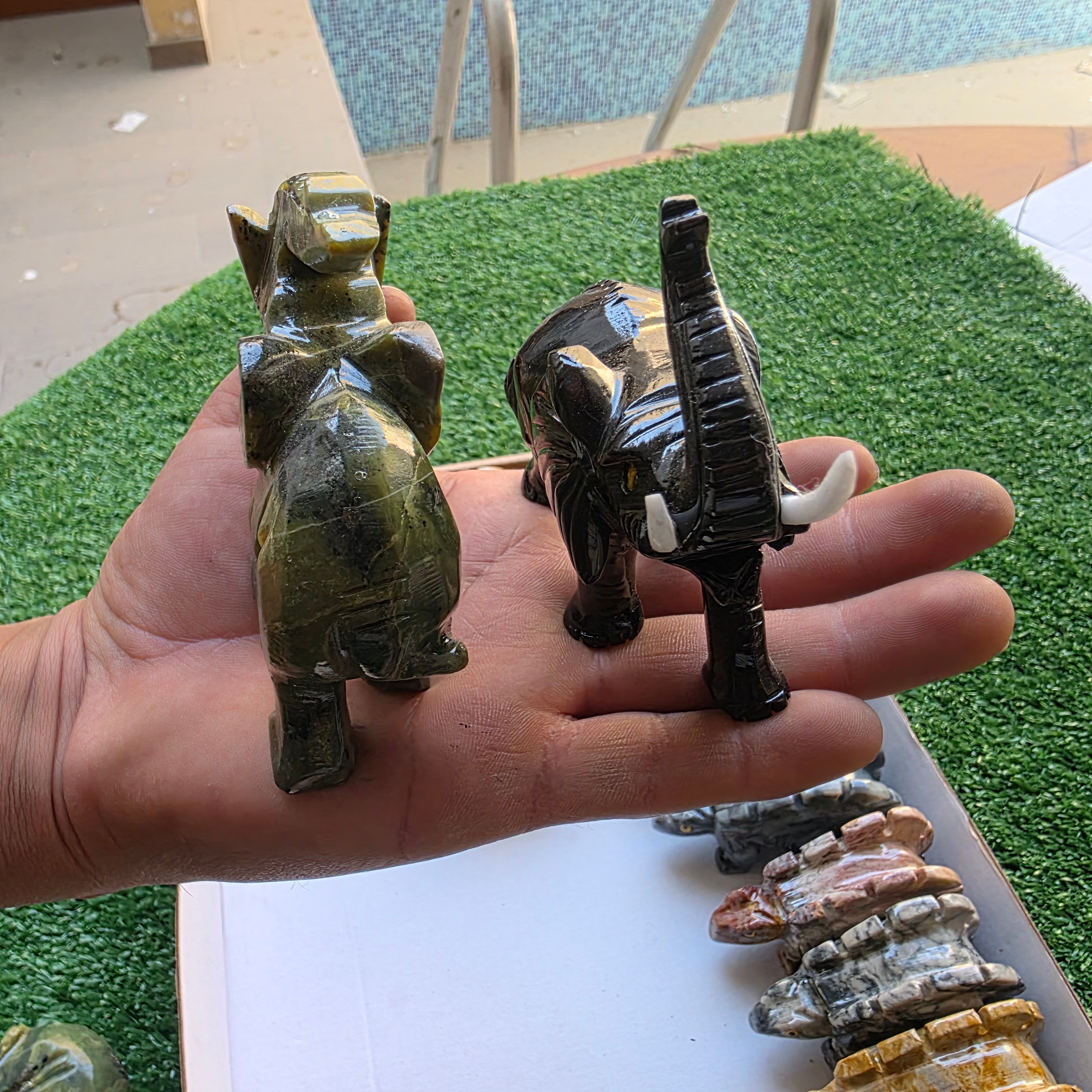 Lot 21 pcs Soapstone and Serpentine Animals