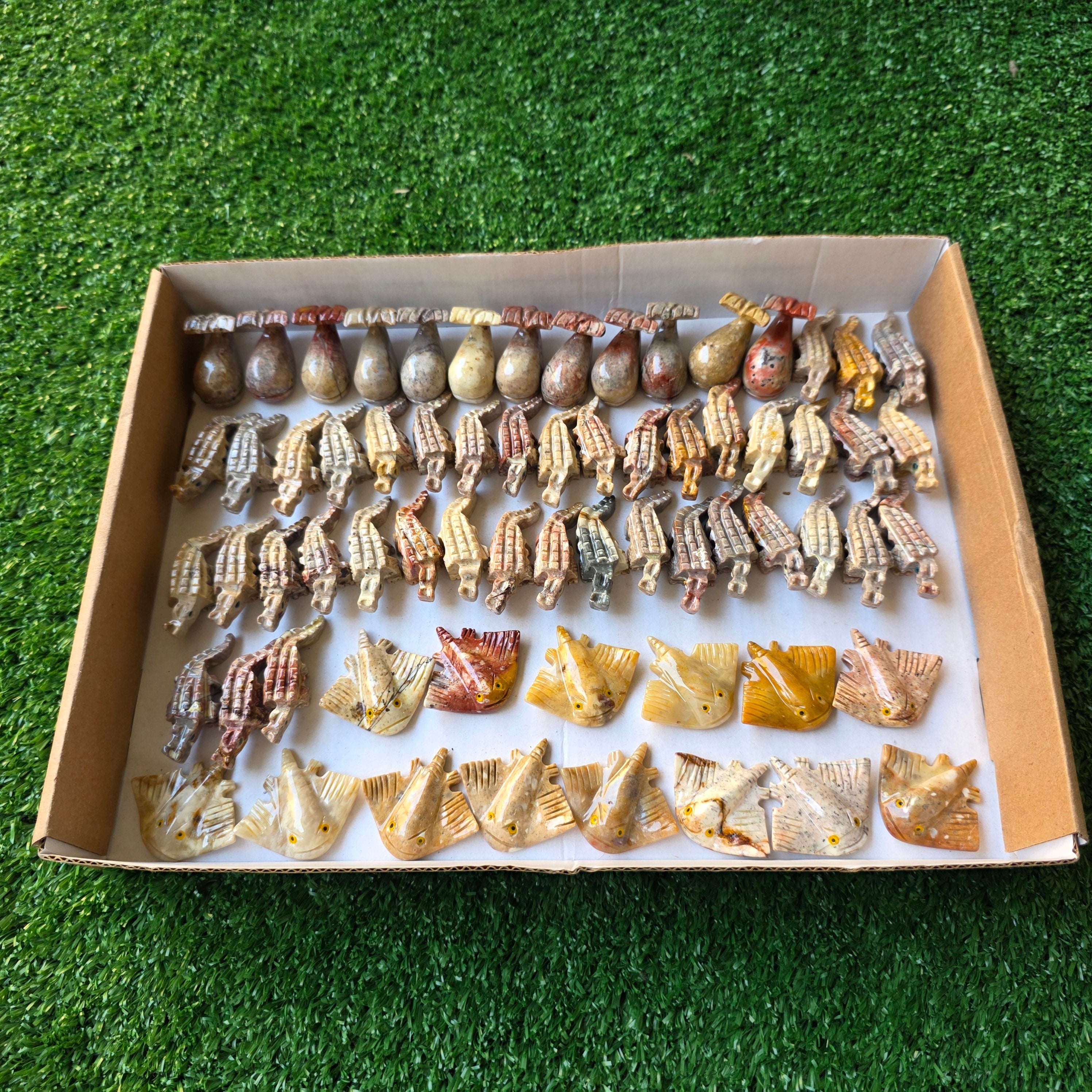 Lot 66 pcs Soapstone Animals