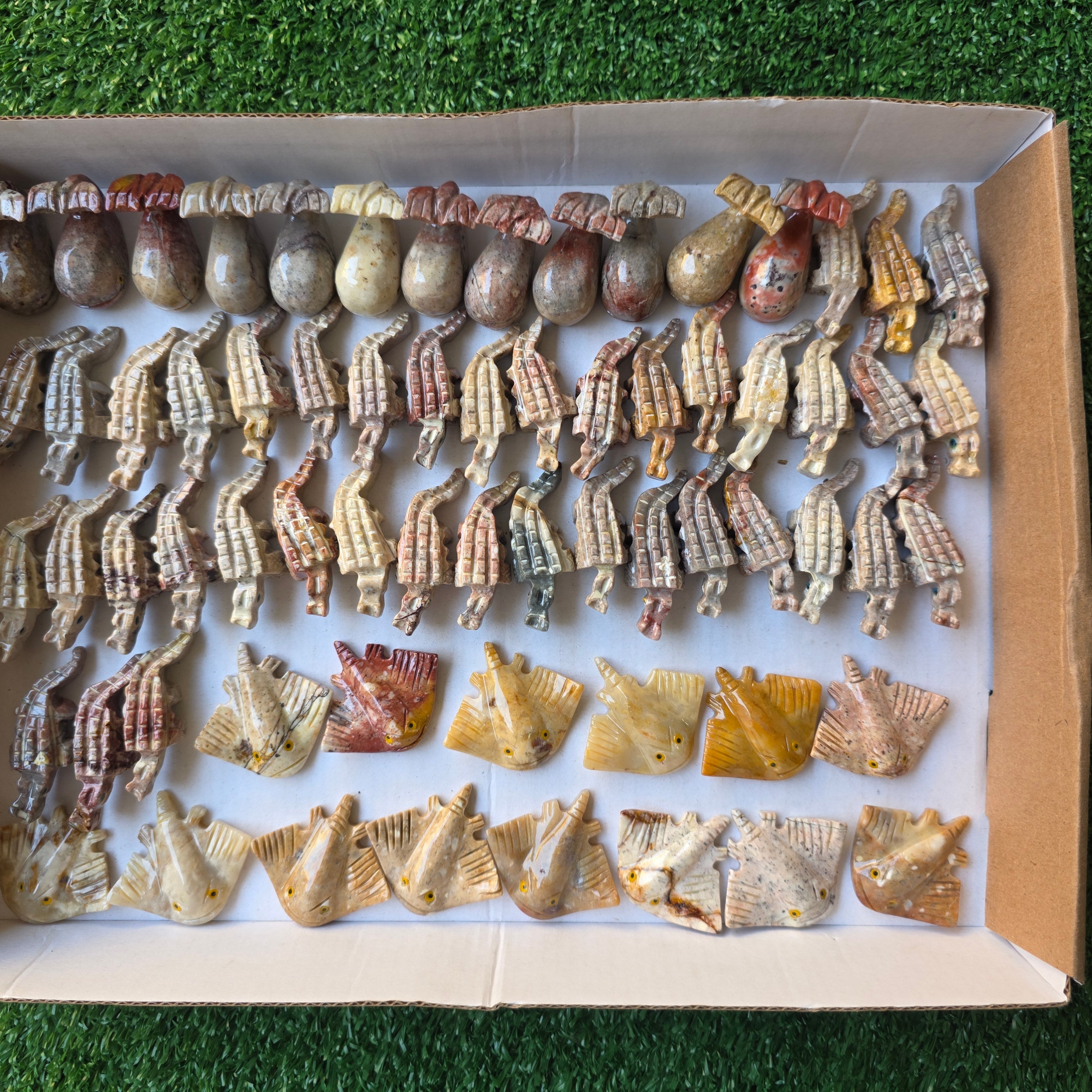 Lot 66 pcs Soapstone Animals