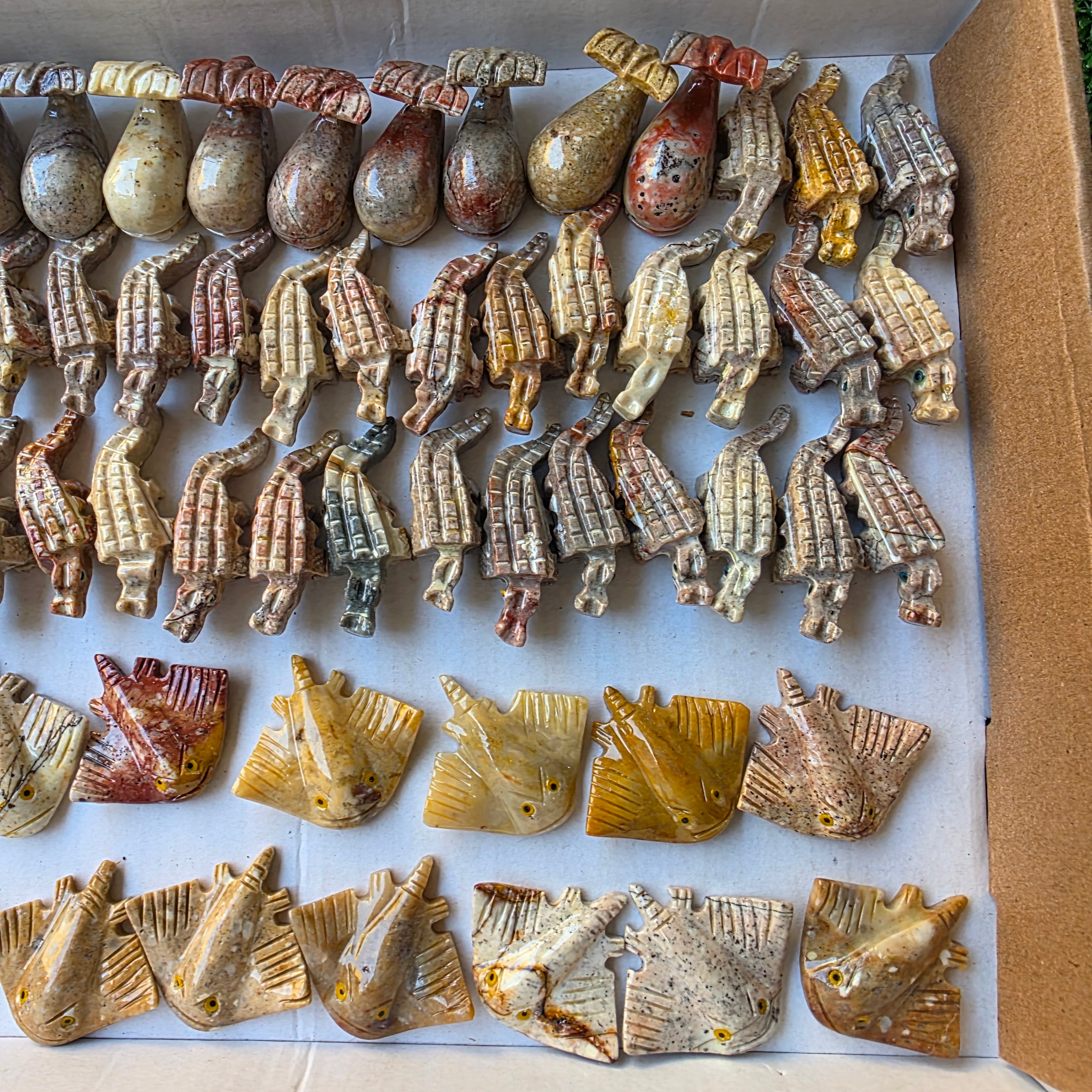 Lot 66 pcs Soapstone Animals