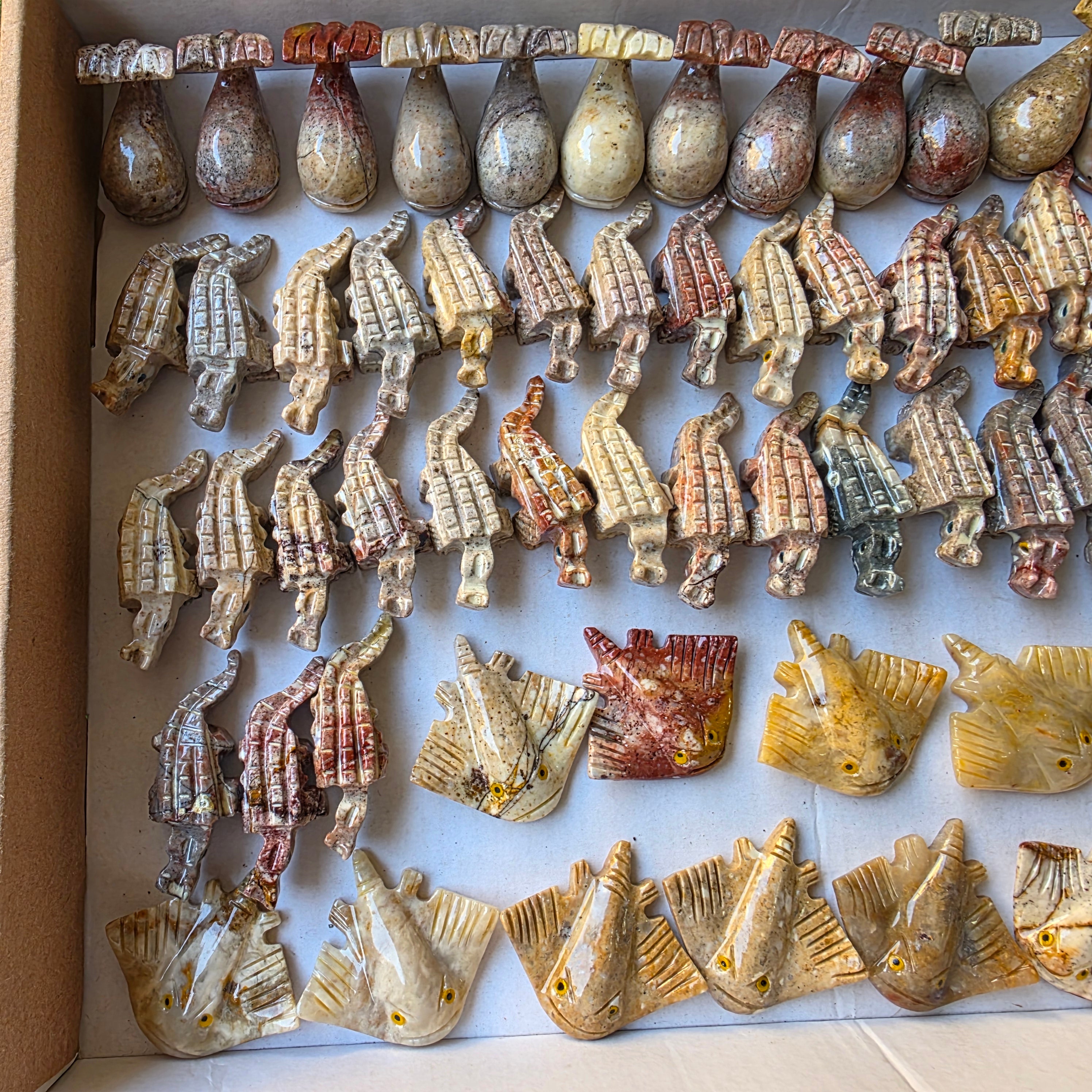 Lot 66 pcs Soapstone Animals