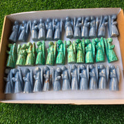 Lot 35 pcs Angelite and Peruvian Turquoise Angels