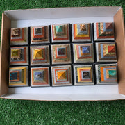 Lot 15 pcs multicolored pyramids