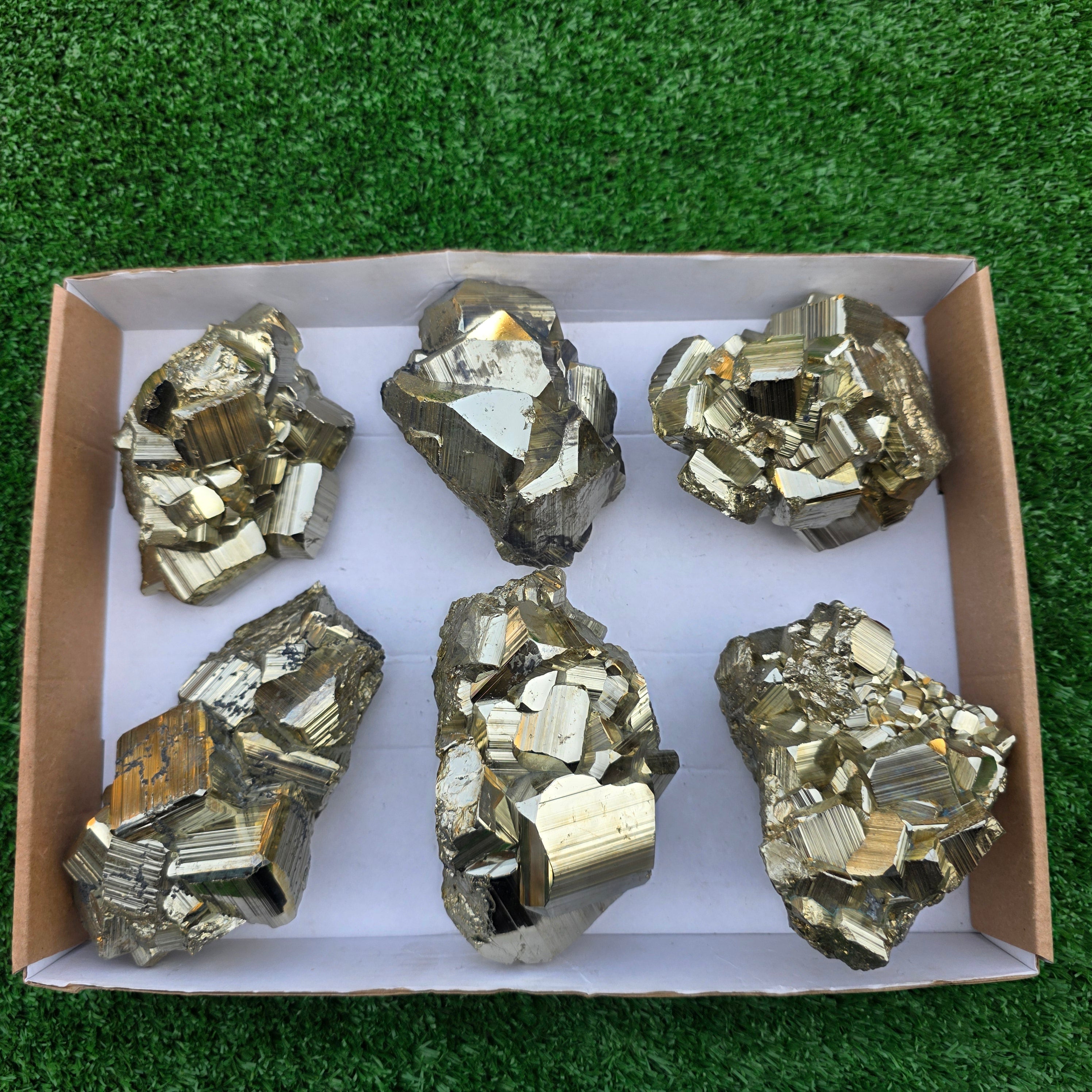 Lot 6 pcs Pyrite Coco Rough