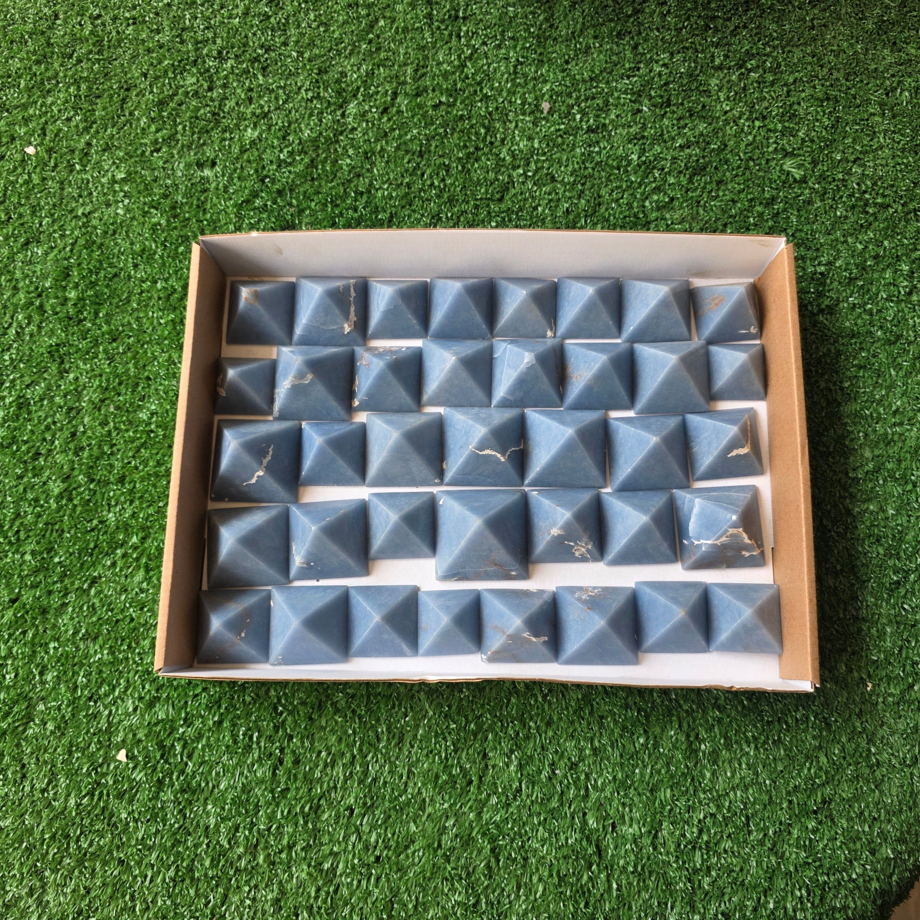 Lot 38 pcs Angelite Pyramid