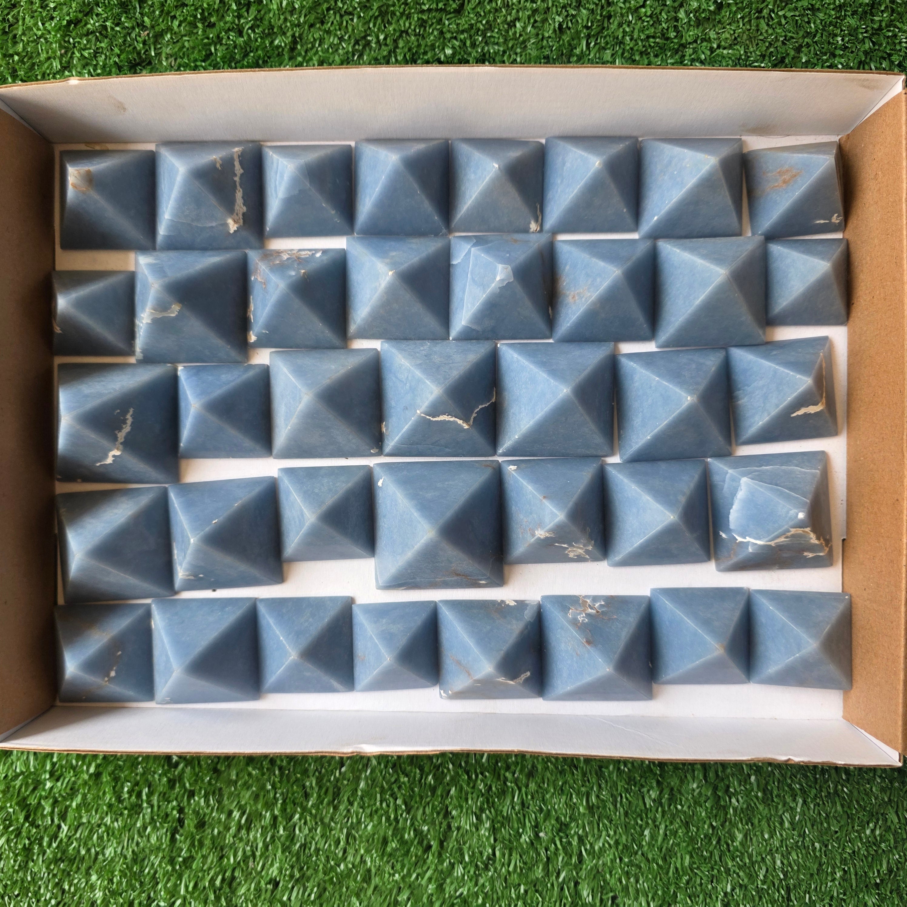Lot 38 pcs Angelite Pyramid