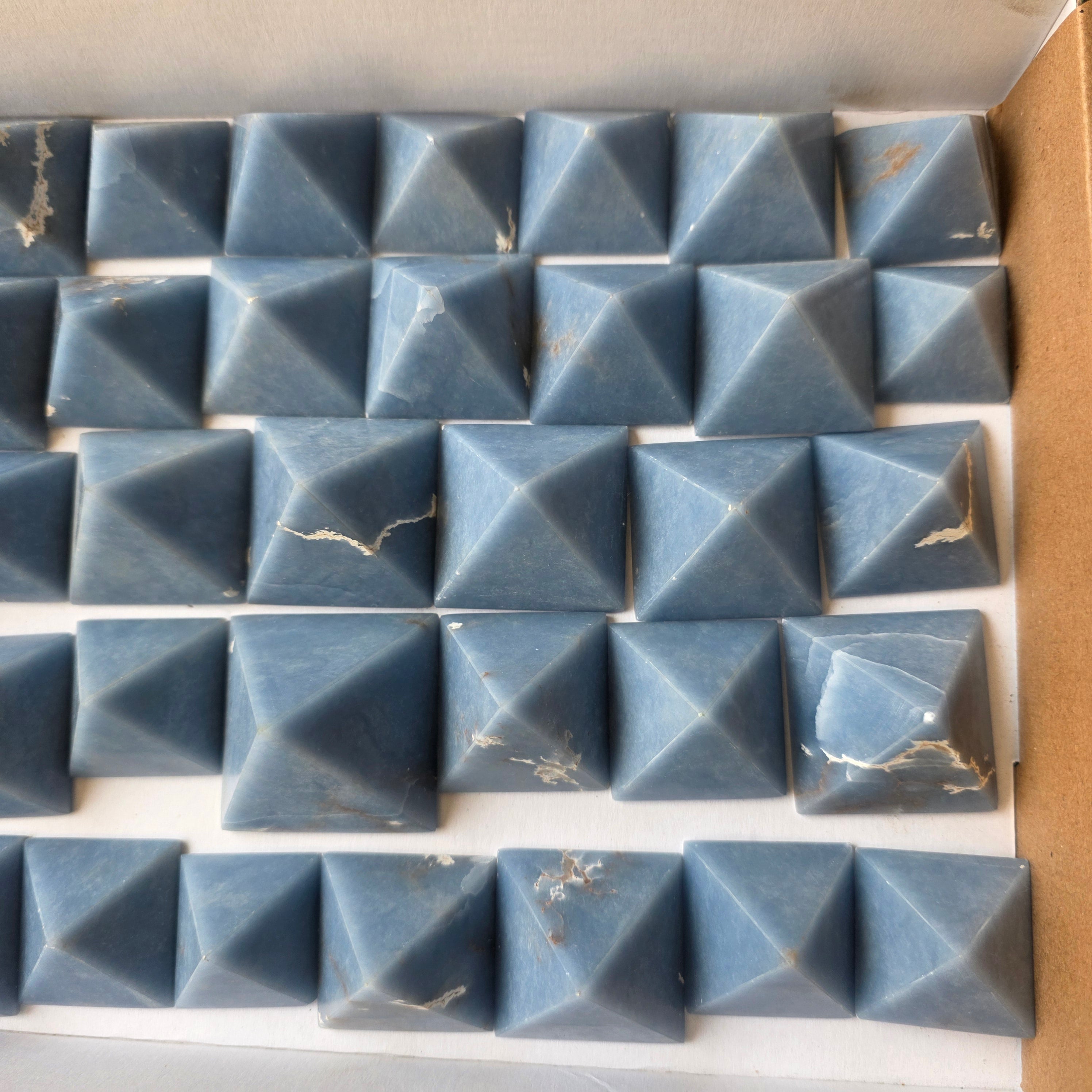 Lot 38 pcs Angelite Pyramid