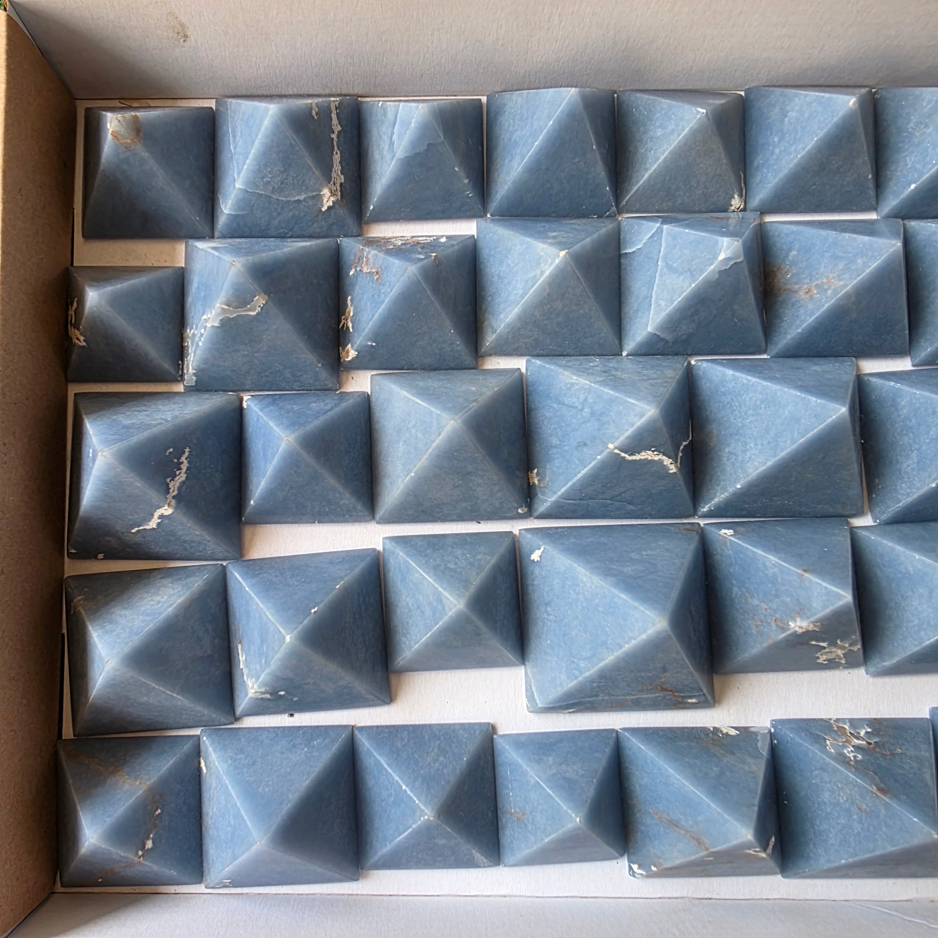 Lot 38 pcs Angelite Pyramid