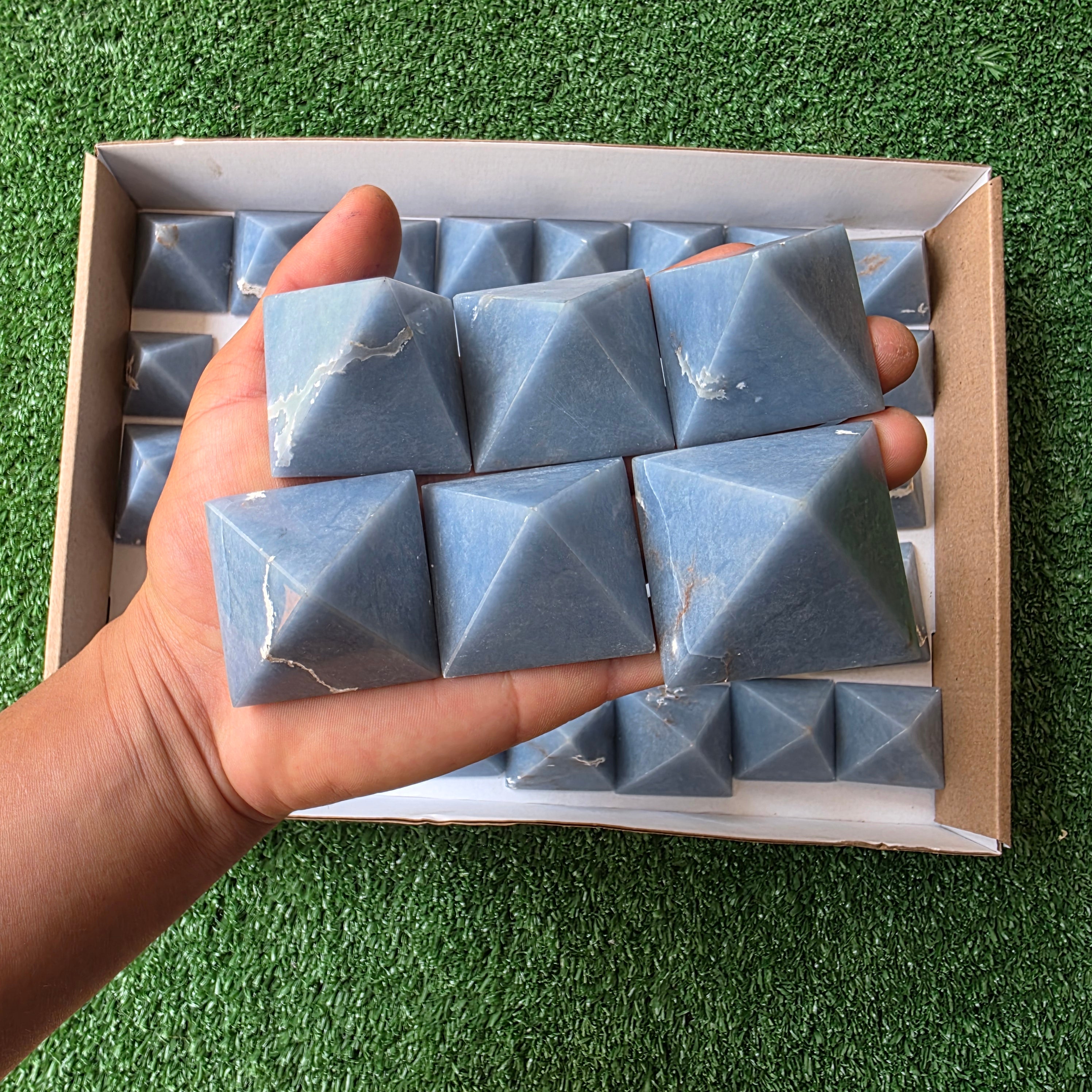 Lot 38 pcs Angelite Pyramid
