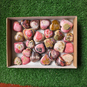 lot 26 pcs strawberry pink opal heart
