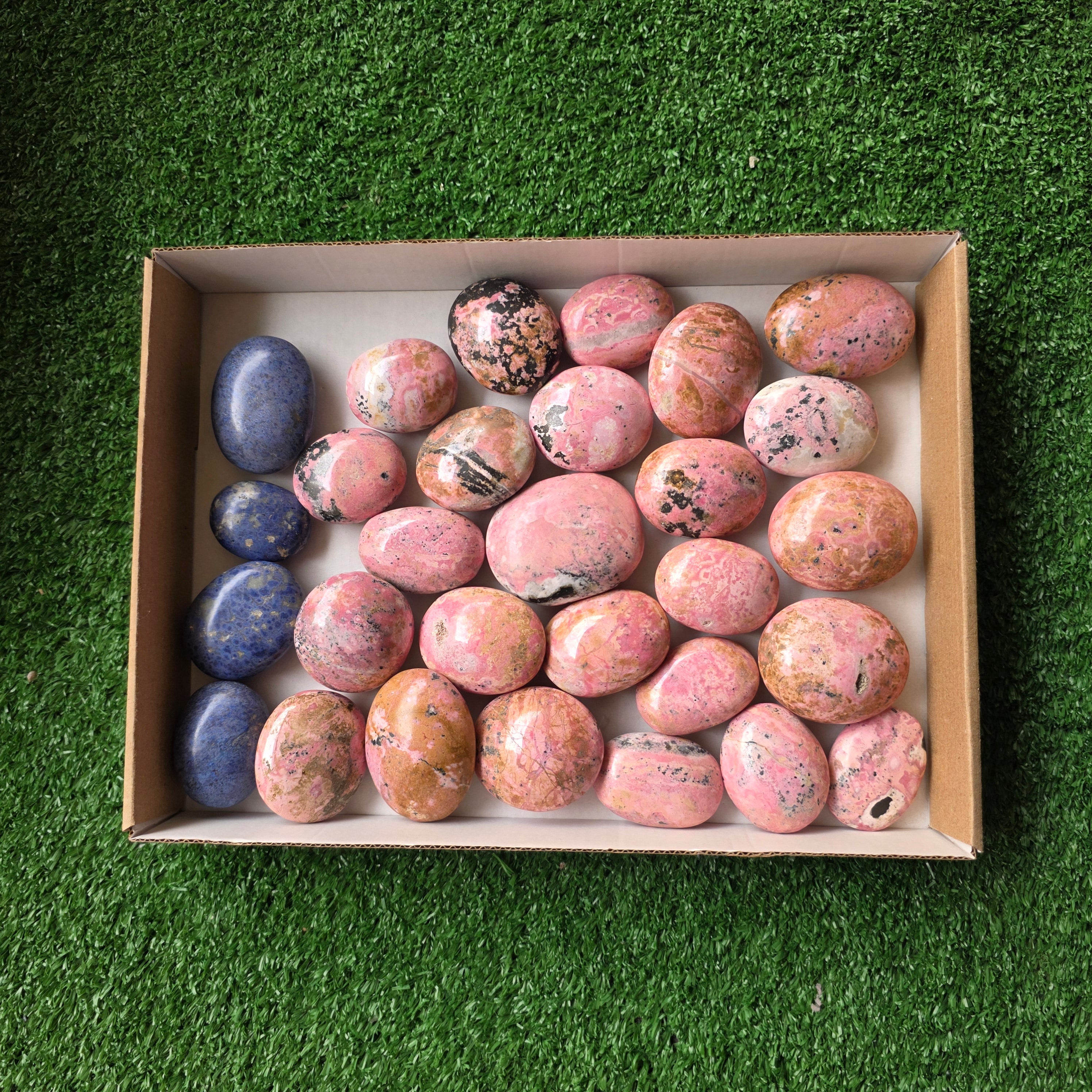 lot 29 pcs Rhodonite and Dumortierite Palm