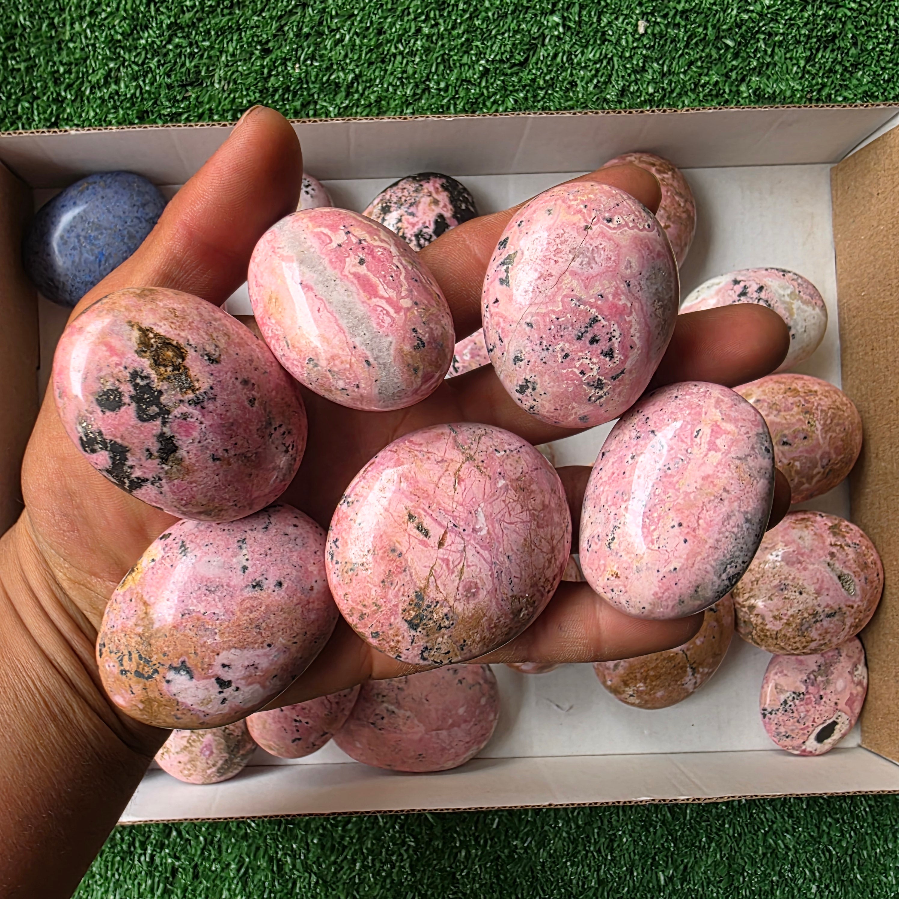 lot 29 pcs Rhodonite and Dumortierite Palm