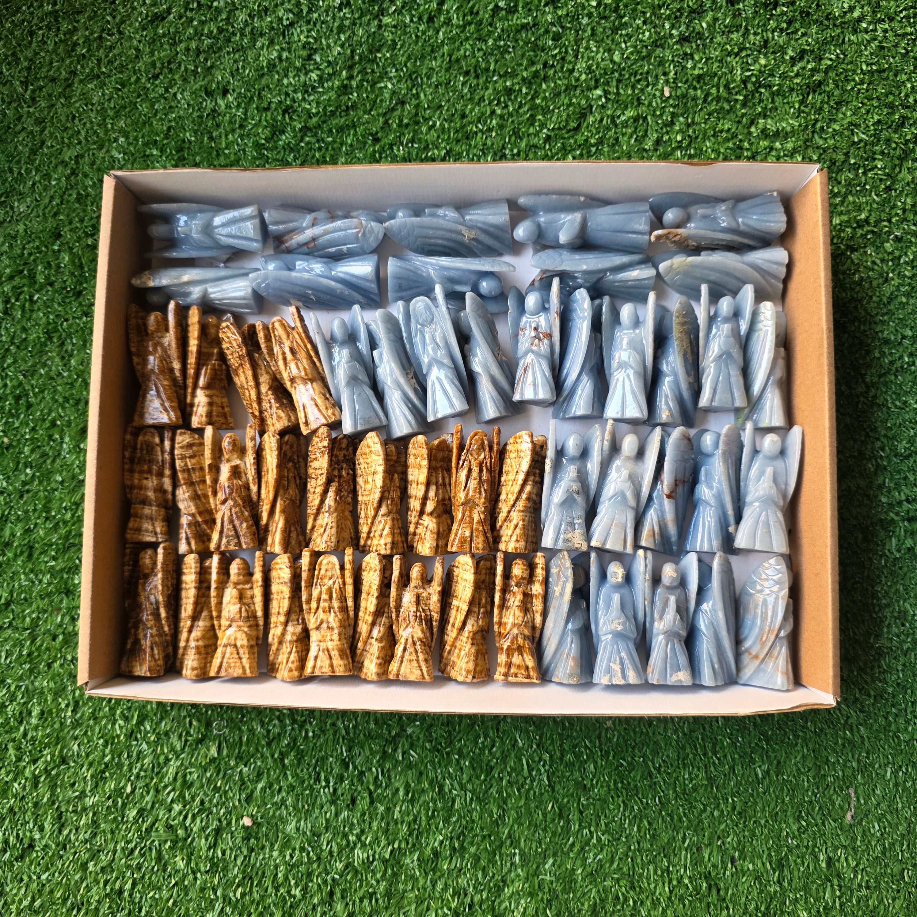 lot 52 pcs Angelite and Aragonite Angels