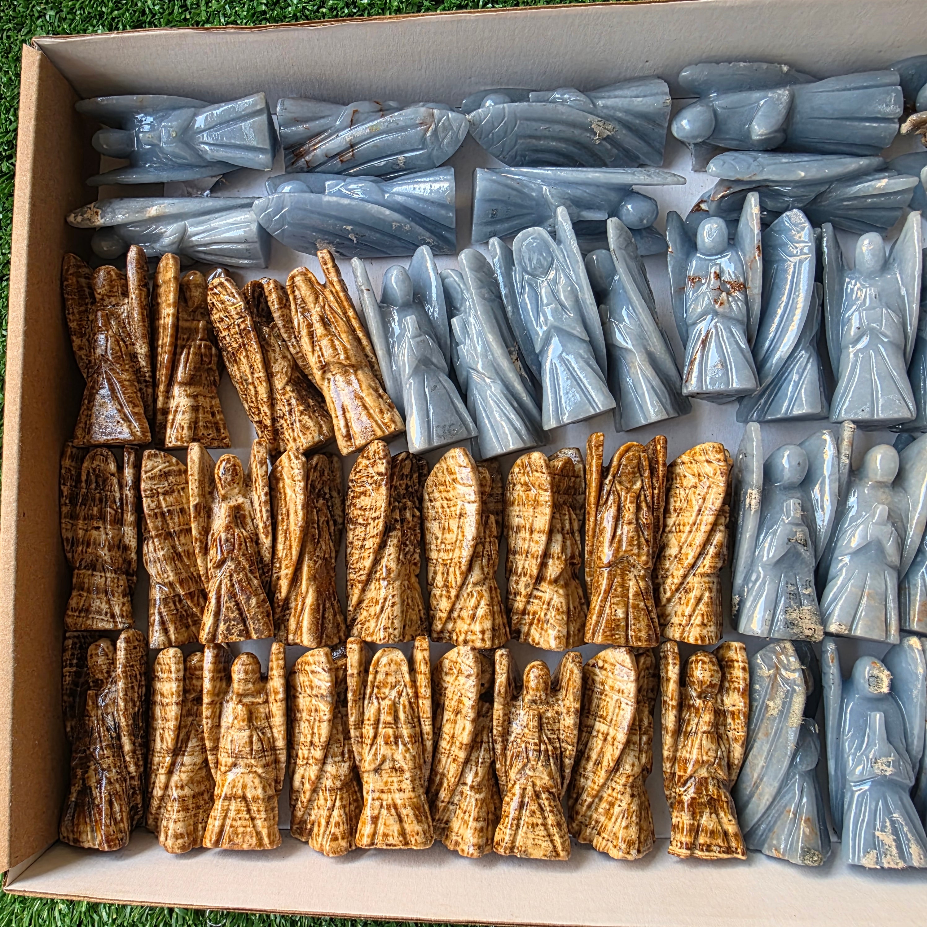 lot 52 pcs Angelite and Aragonite Angels