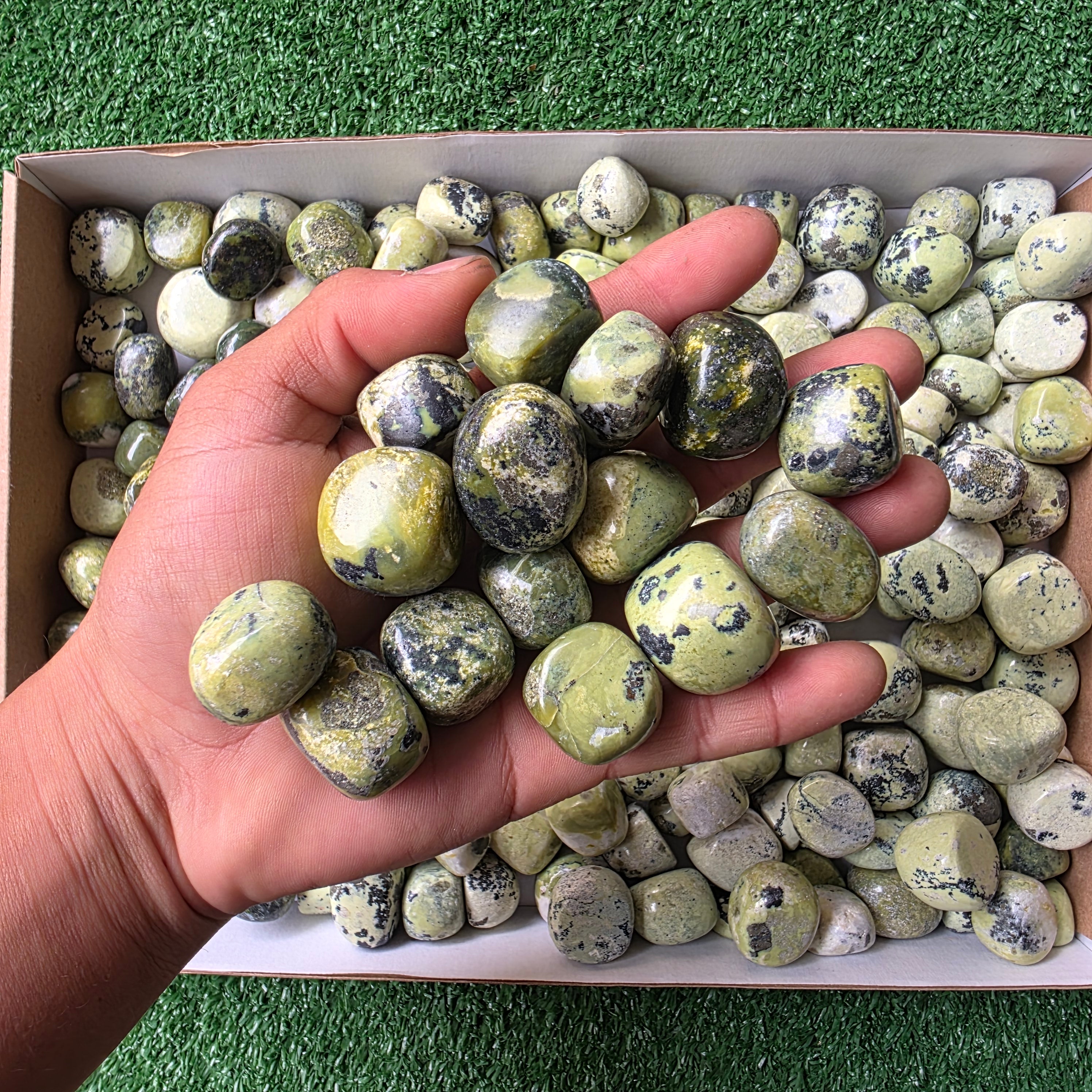 Lot 3 kg Serpentine tumbled