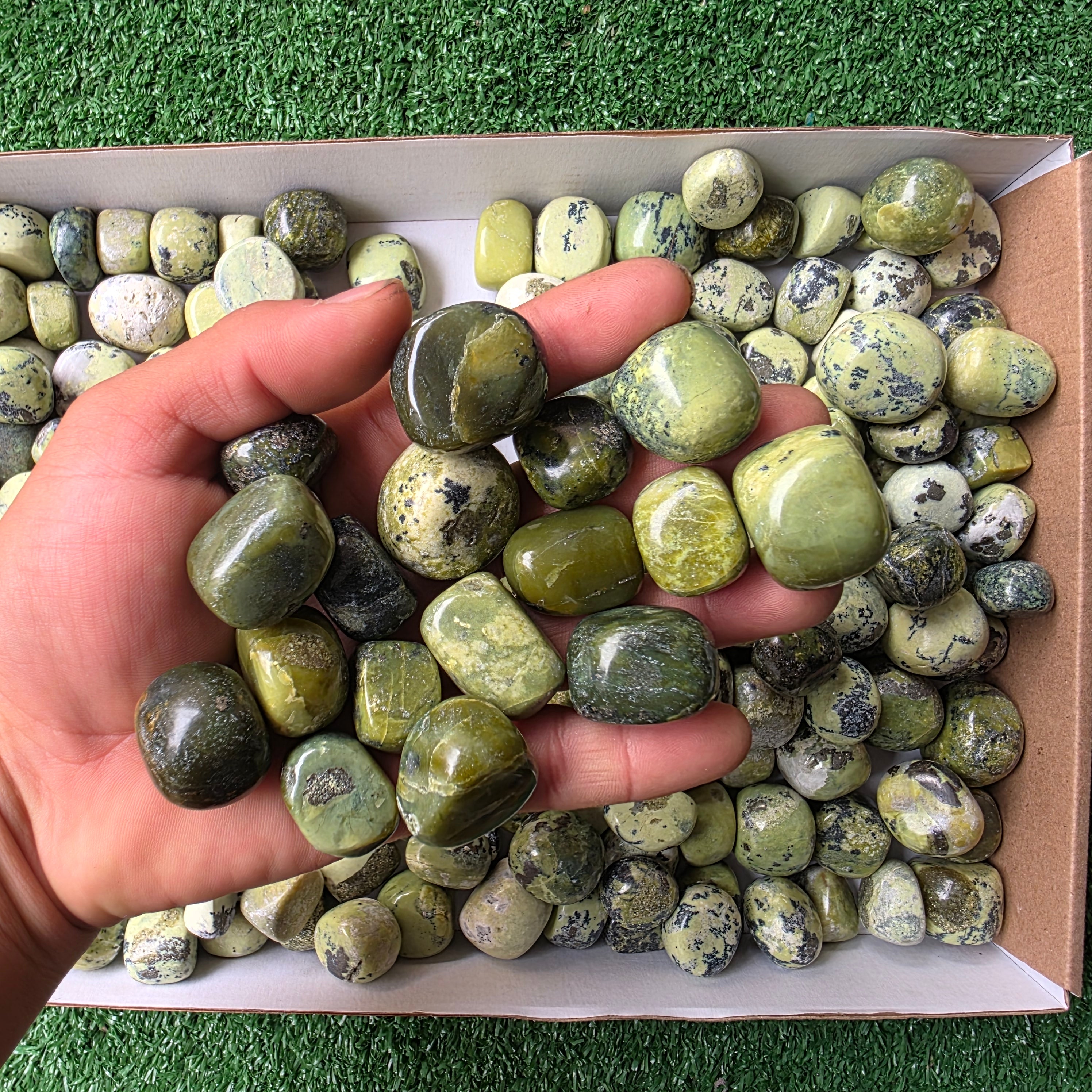 Lot 3 kg Serpentine tumbled