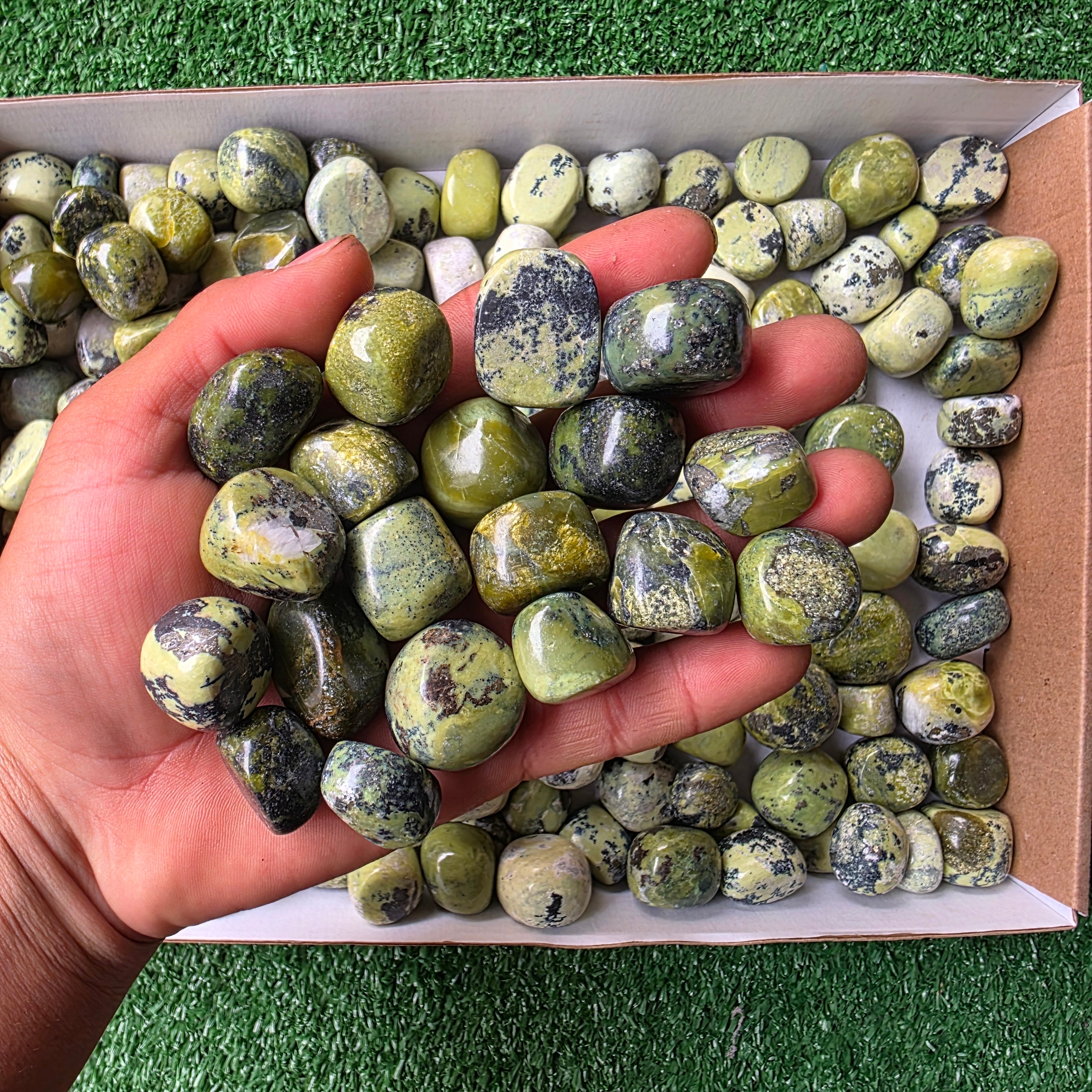 Lot 3 kg Serpentine tumbled