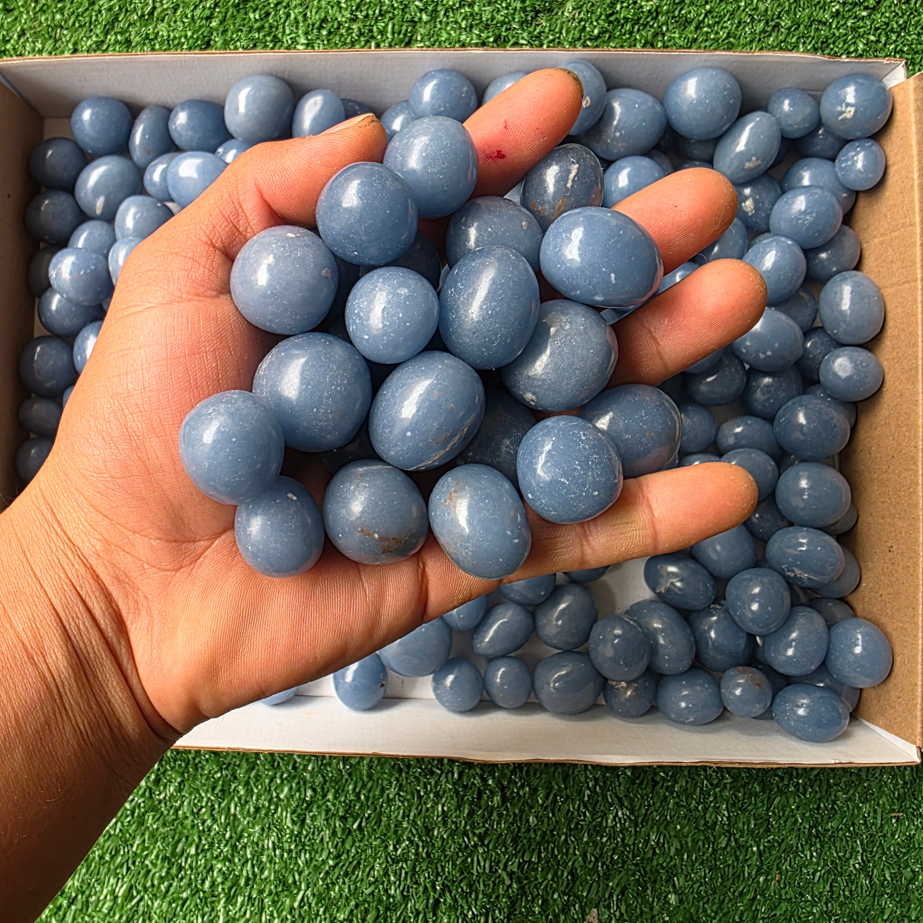 Lot 3 kg Angelite tumbled