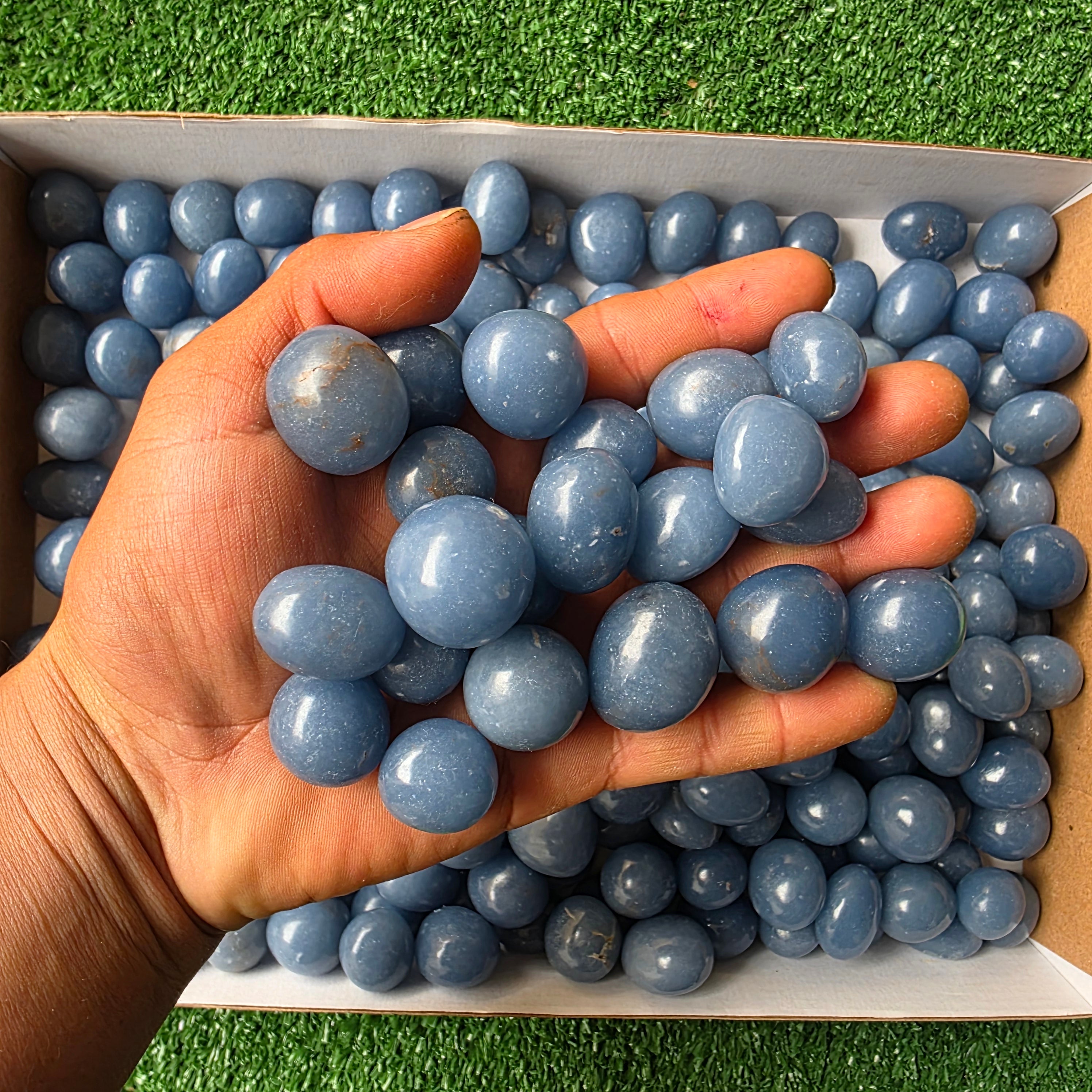 Lot 3 kg Angelite tumbled