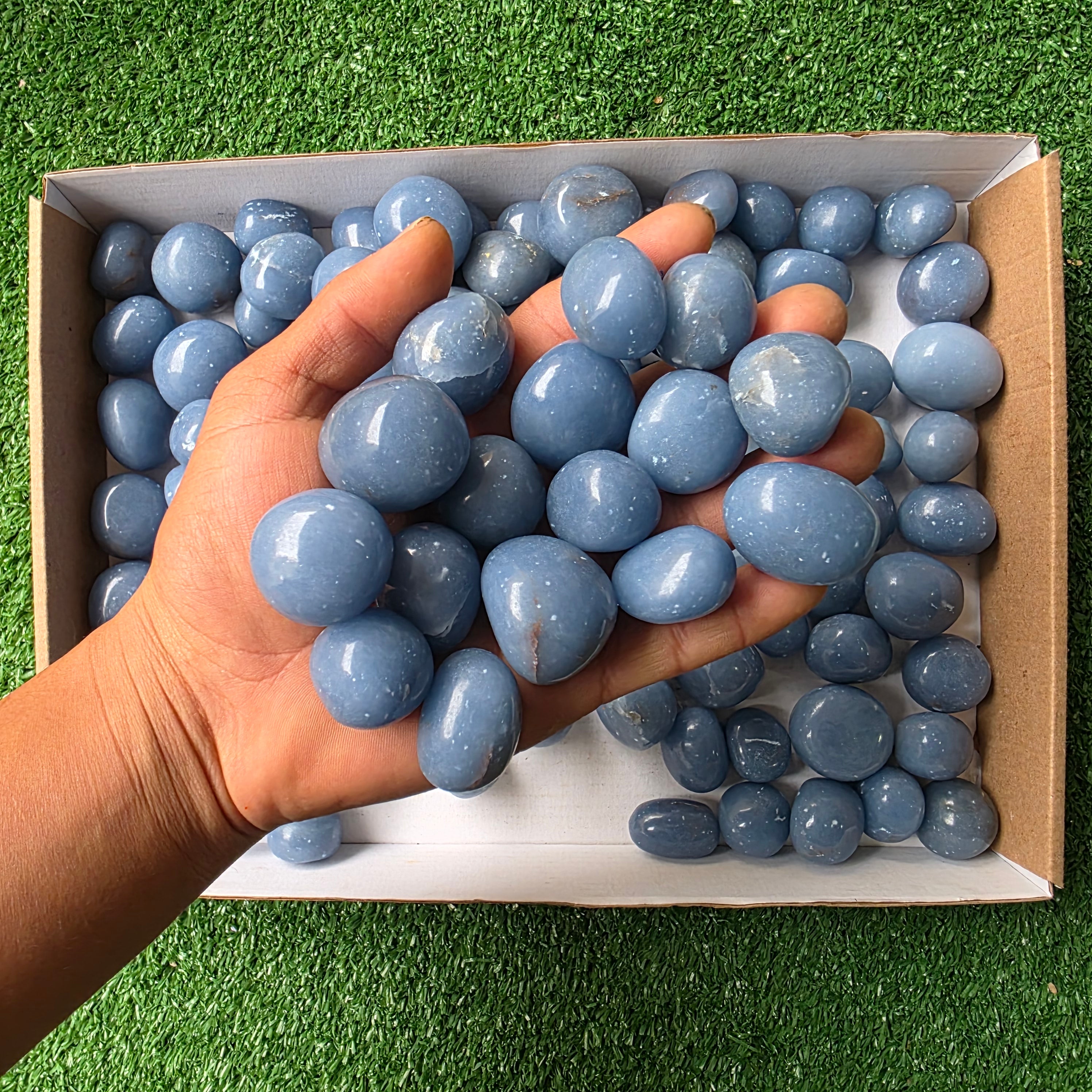 Lot 3 kg Angelite tumbled