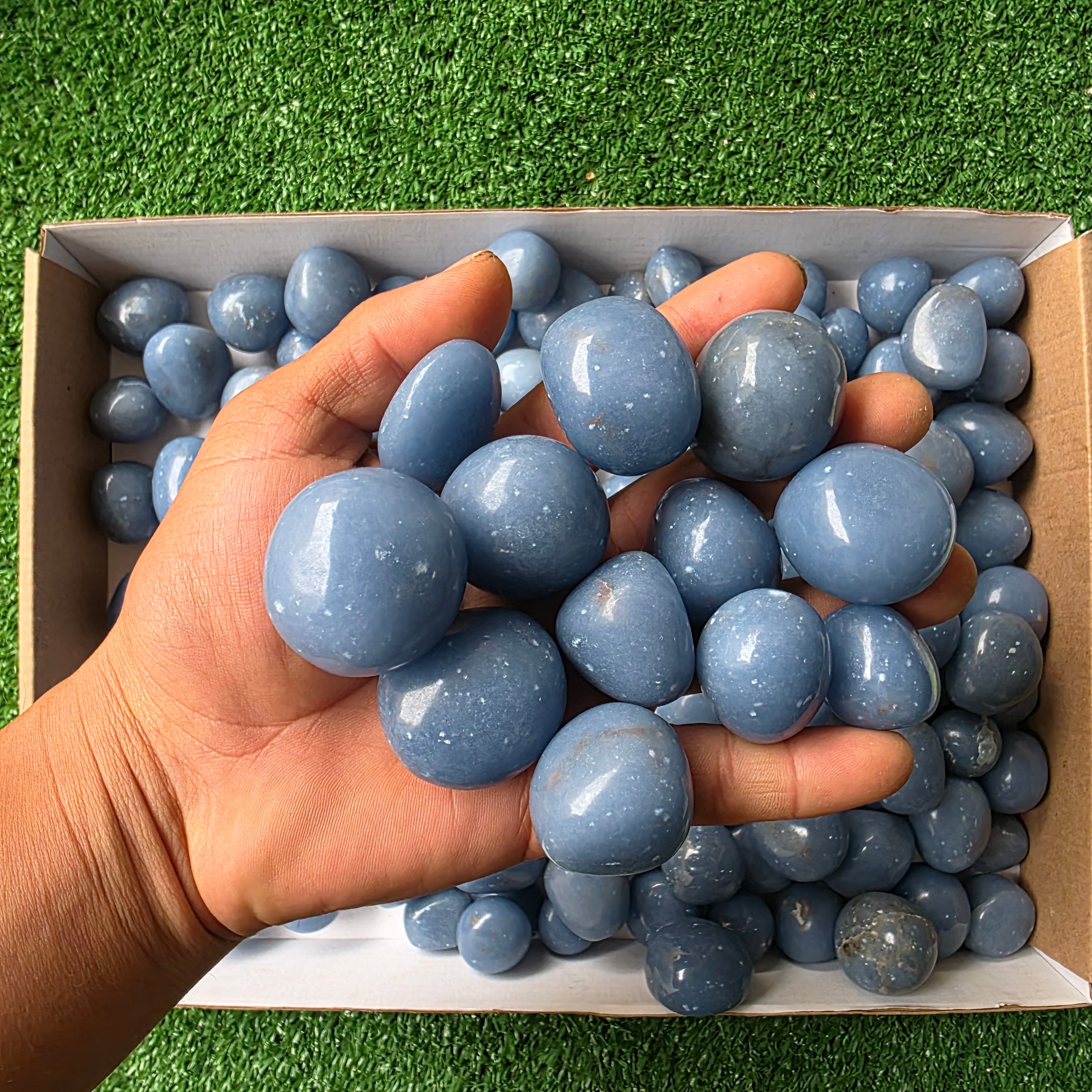 Lot 3 kg Angelite tumbled