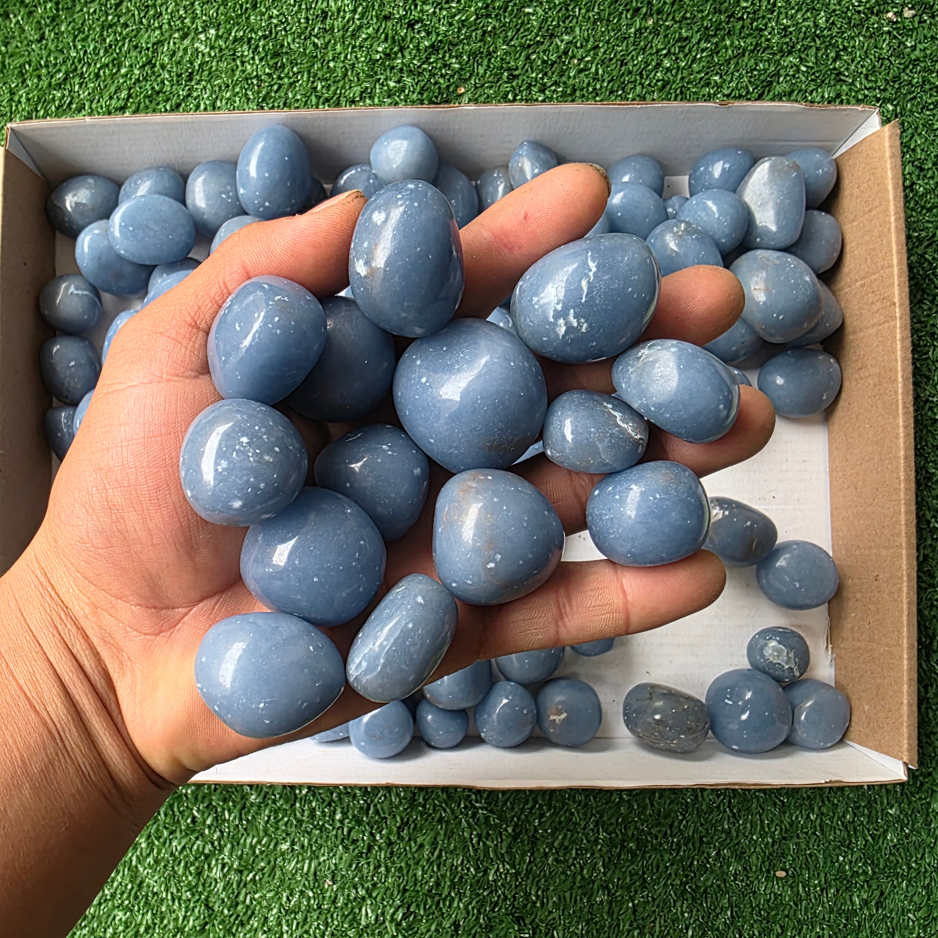 Lot 3 kg Angelite tumbled