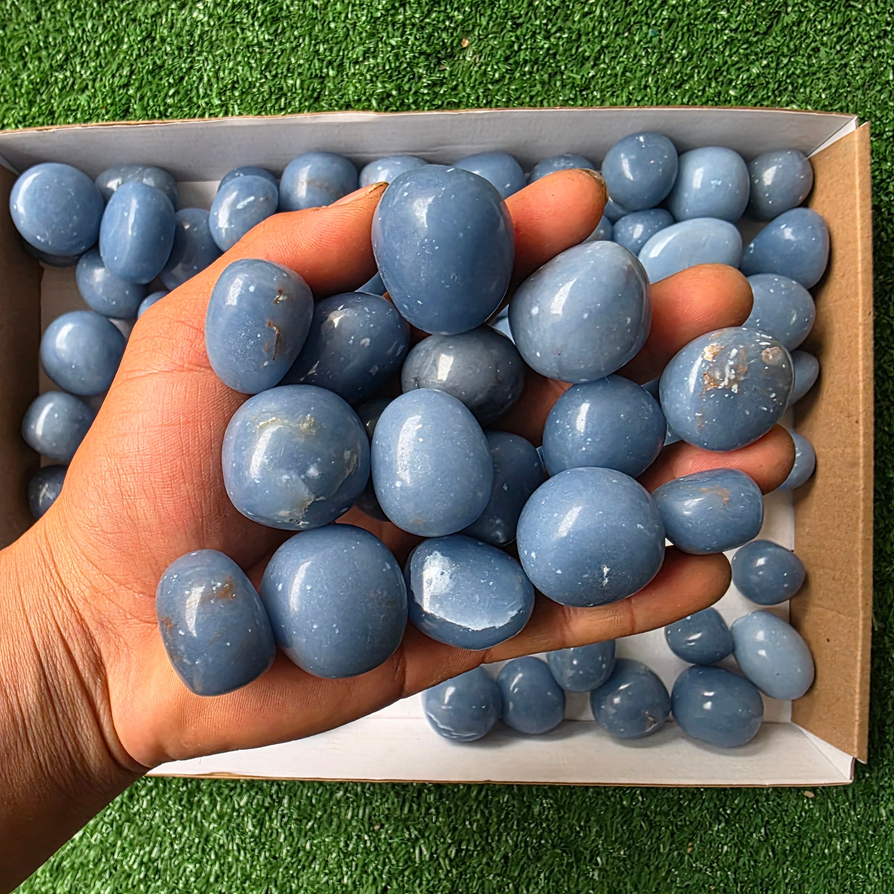 Lot 3 kg Angelite tumbled