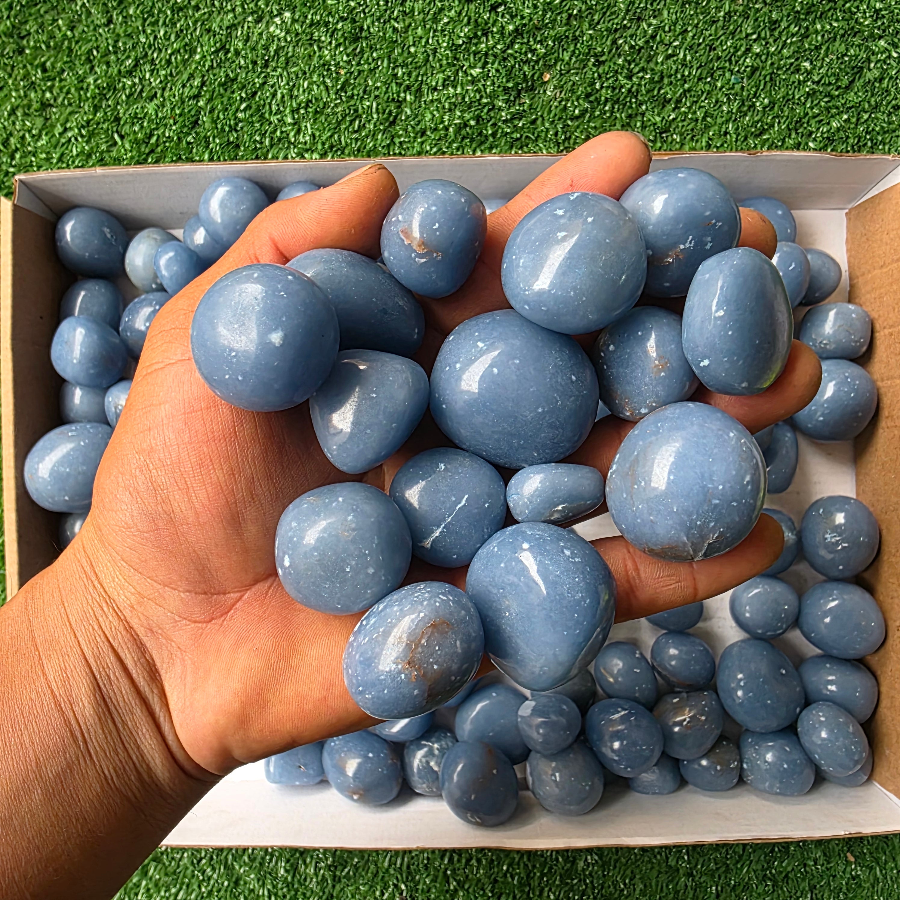 Lot 3 kg Angelite tumbled