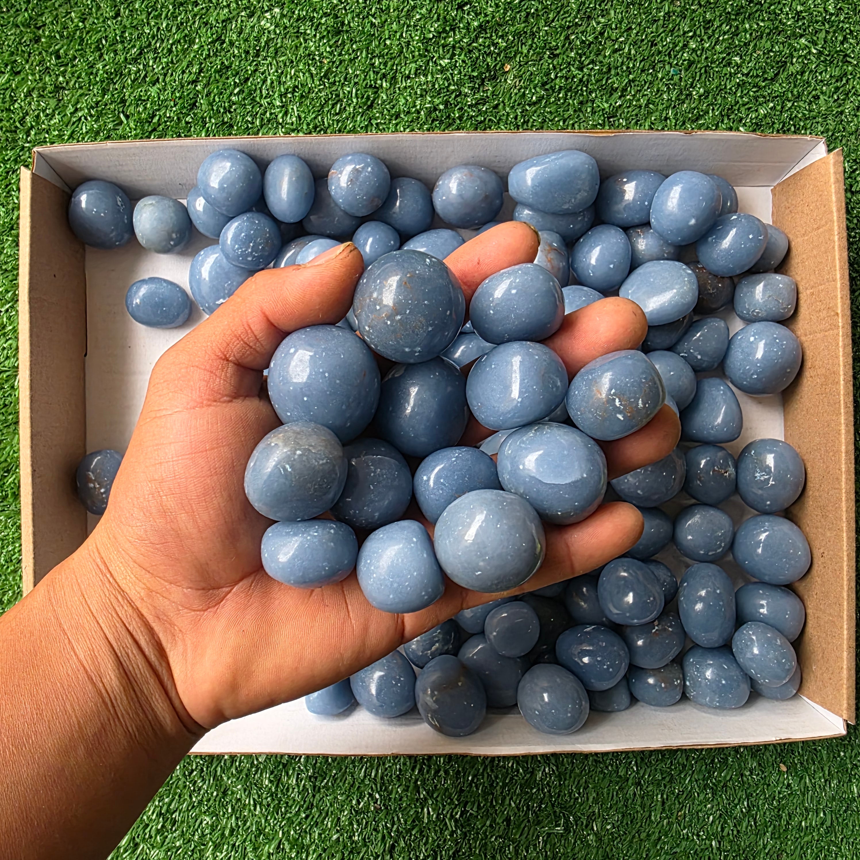 Lot 3 kg Angelite tumbled