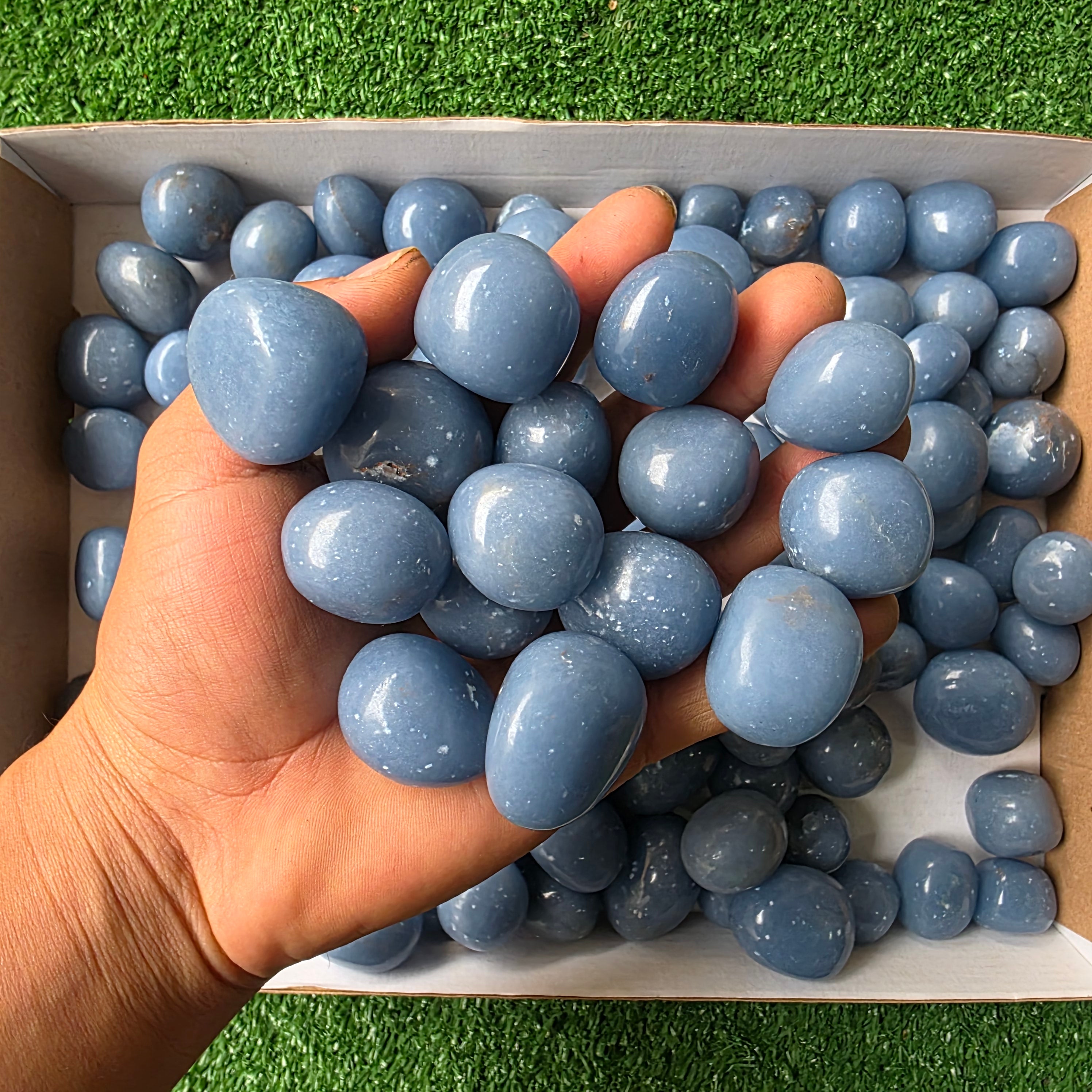 Lot 3 kg Angelite tumbled