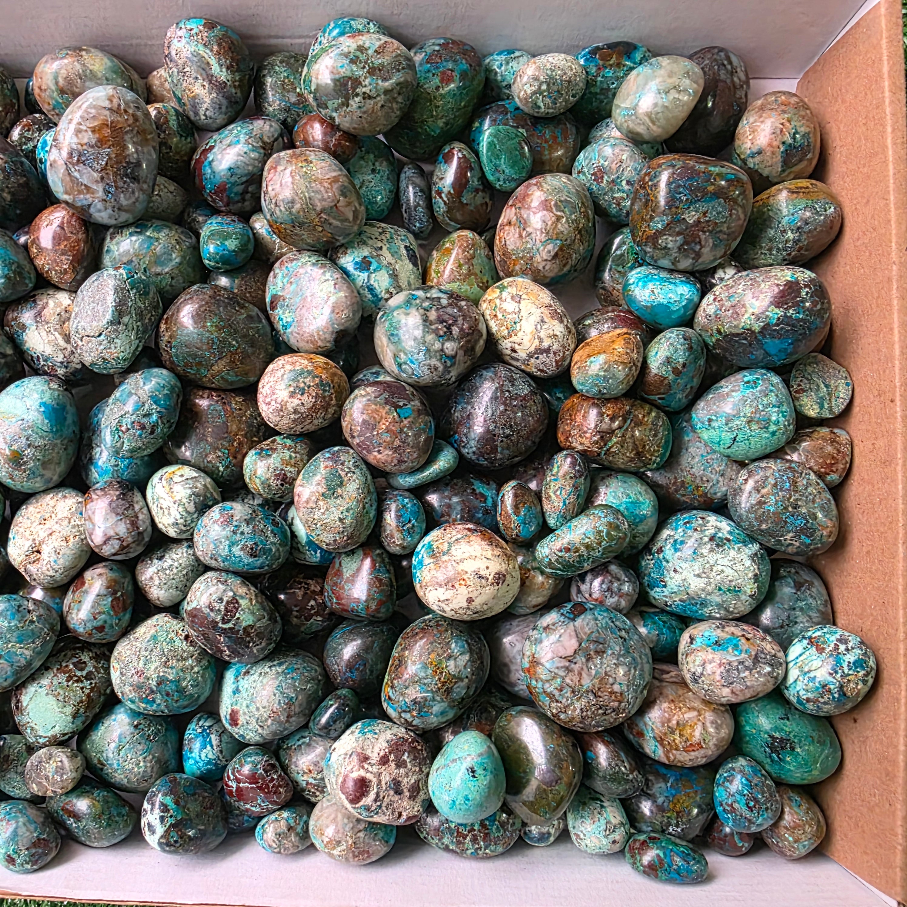 Lot 3 kg Chrysocolla tumbled