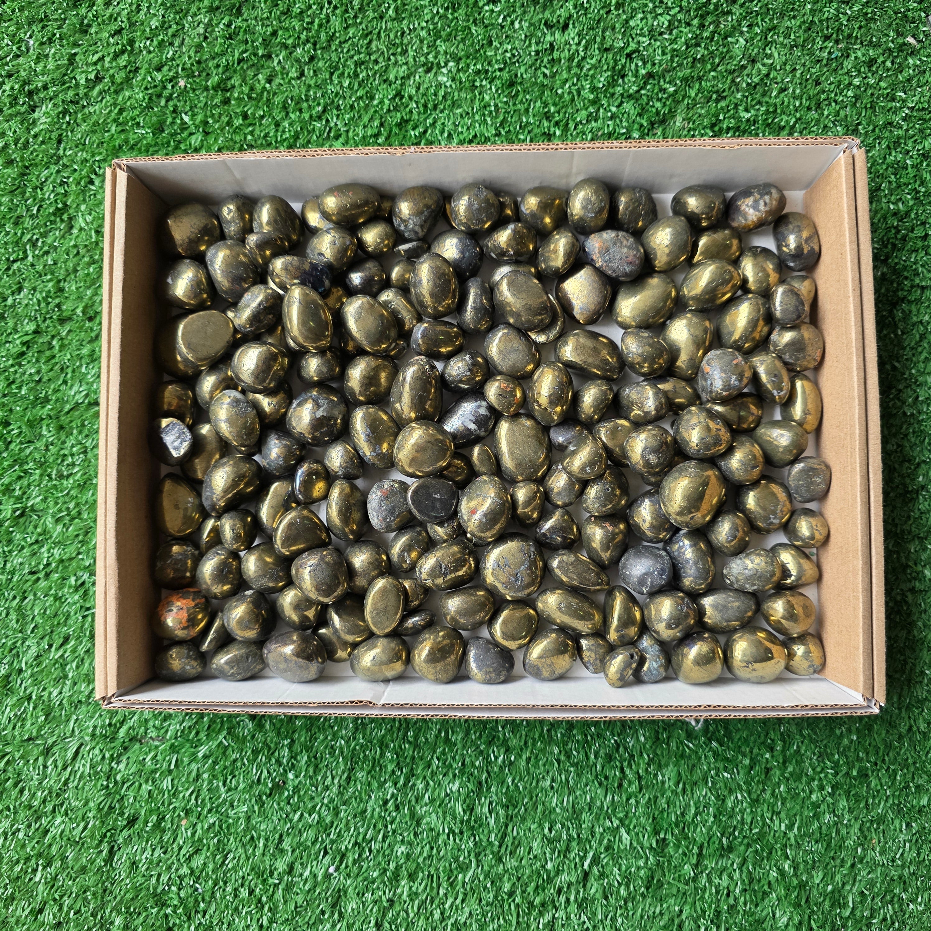 Lot 3 kg Chalcopyrite tumbled