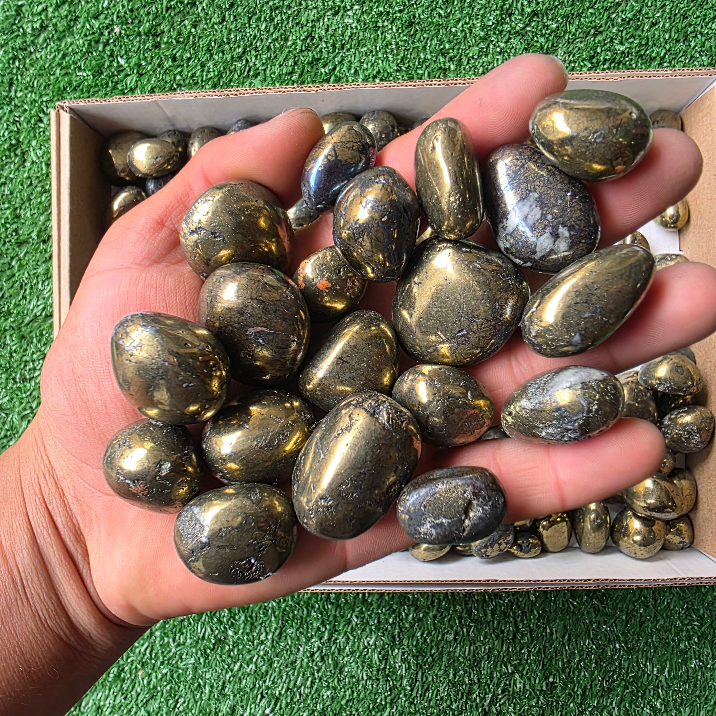 Lot 3 kg Chalcopyrite tumbled