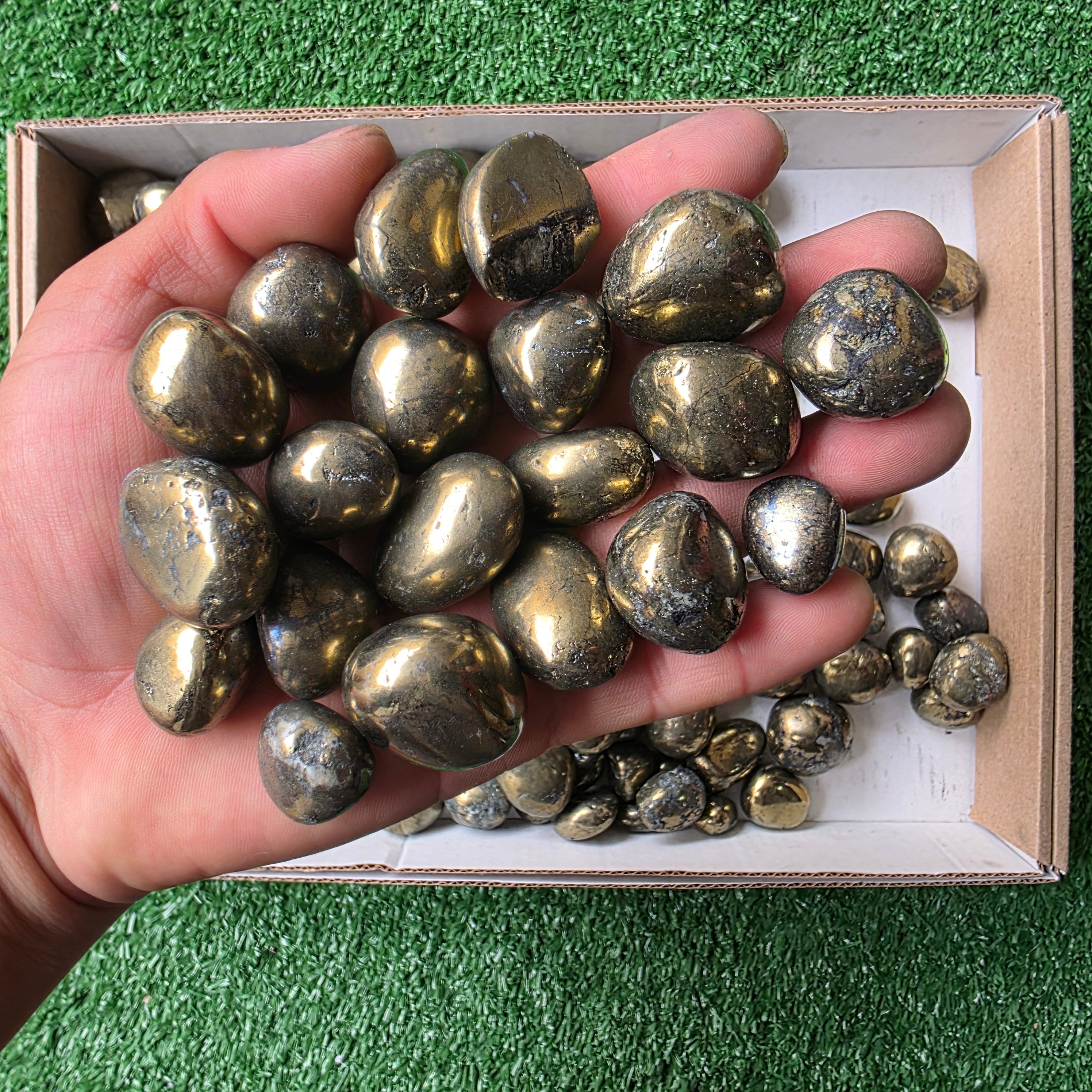 Lot 3 kg Chalcopyrite tumbled