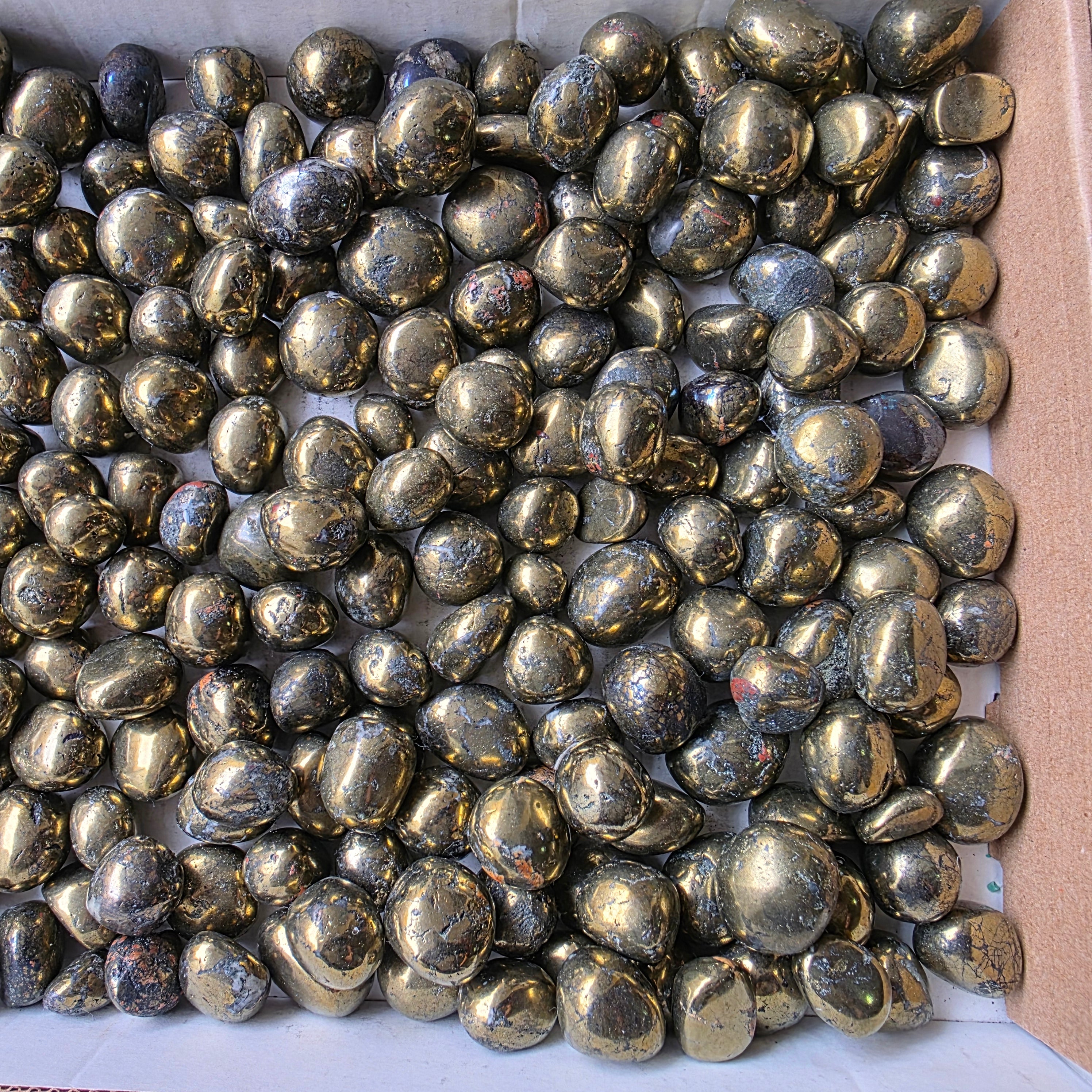 Lot 3 kg Chalcopyrite tumbled