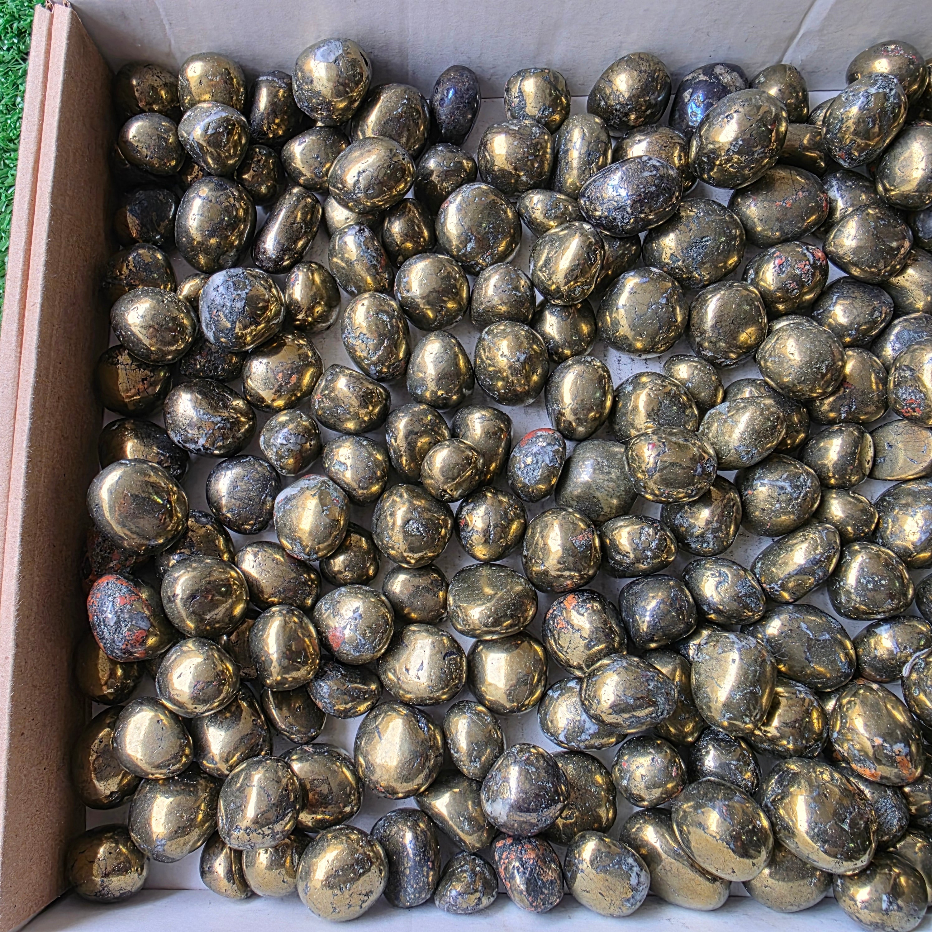 Lot 3 kg Chalcopyrite tumbled