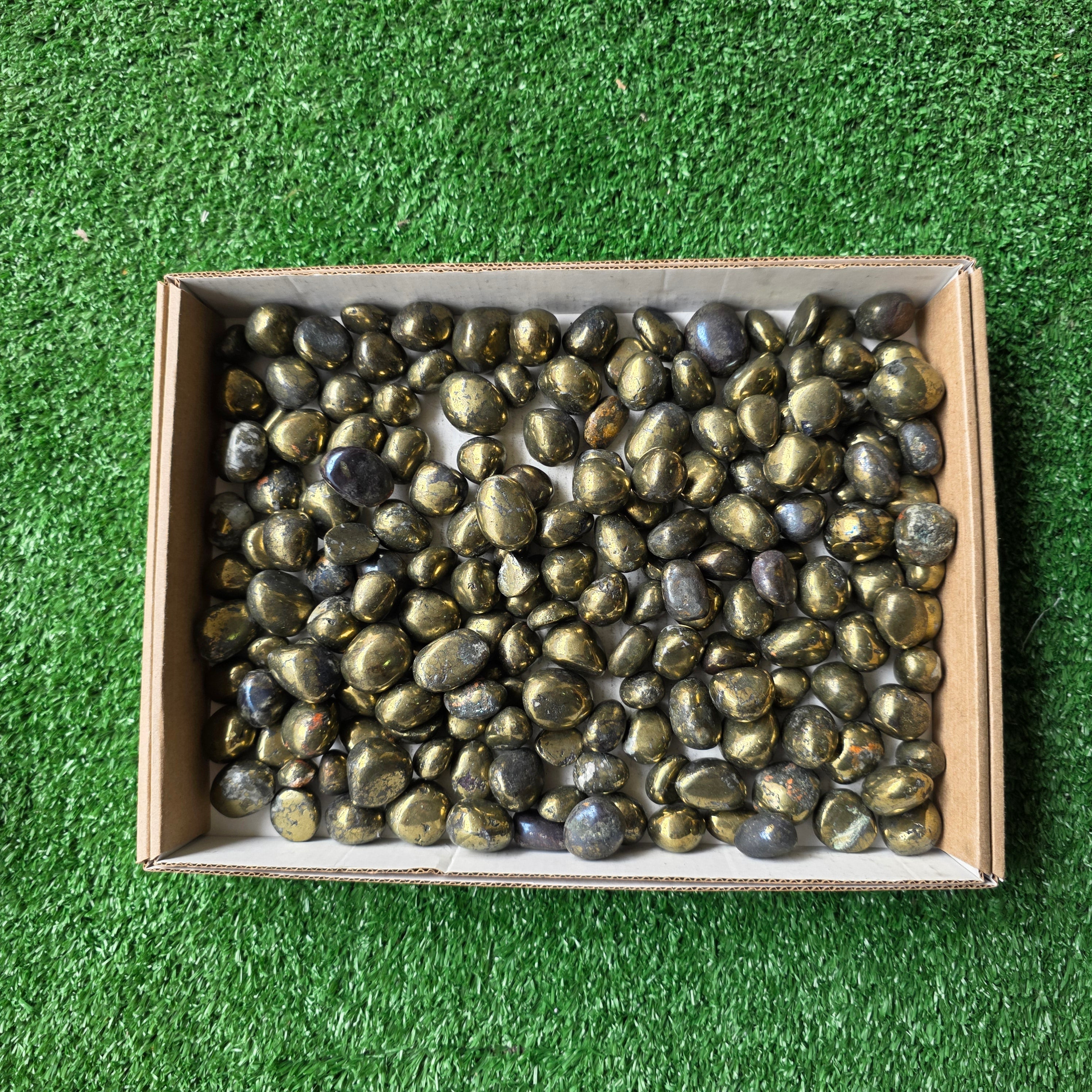 Lot 3 kg Chalcopyrite tumbled