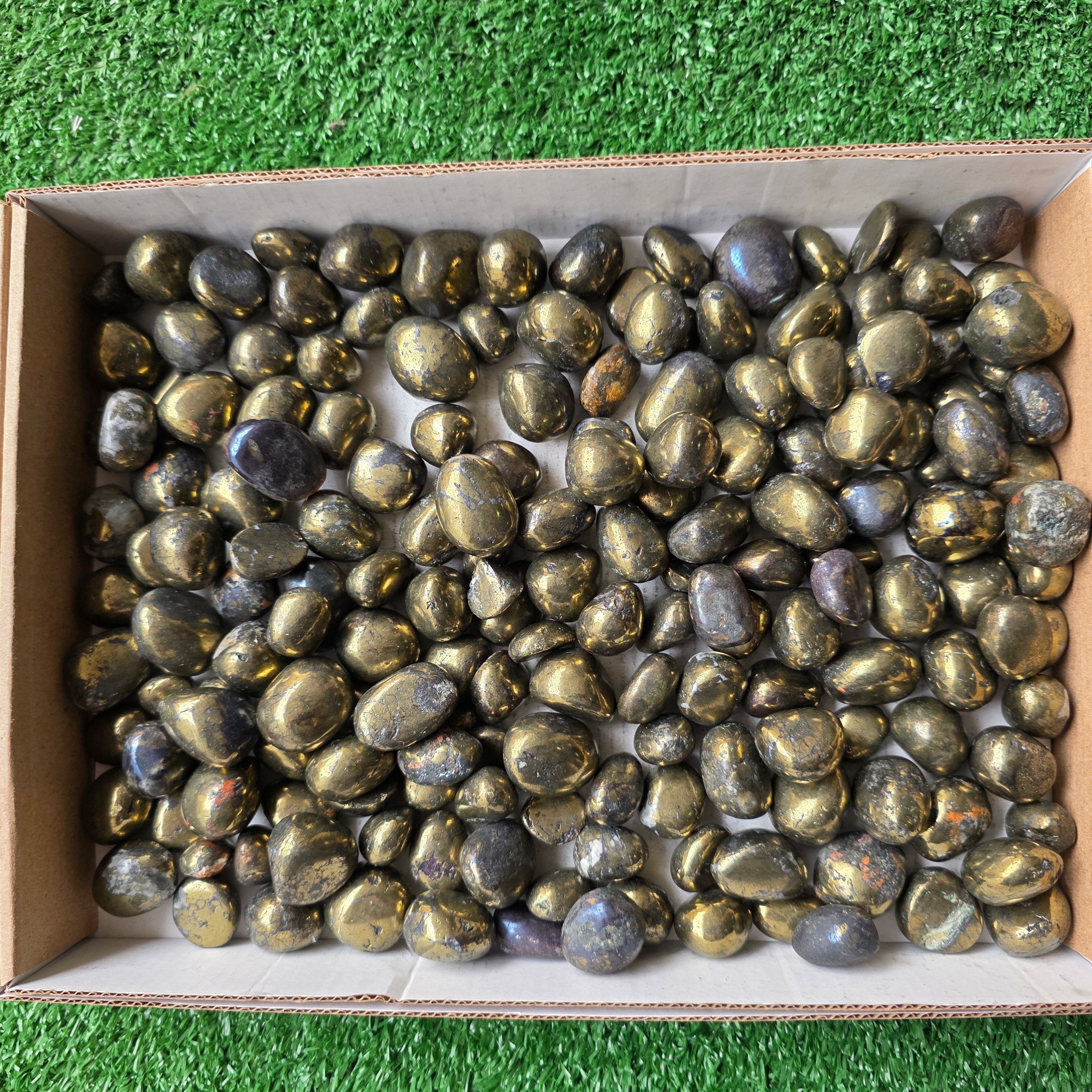 Lot 3 kg Chalcopyrite tumbled