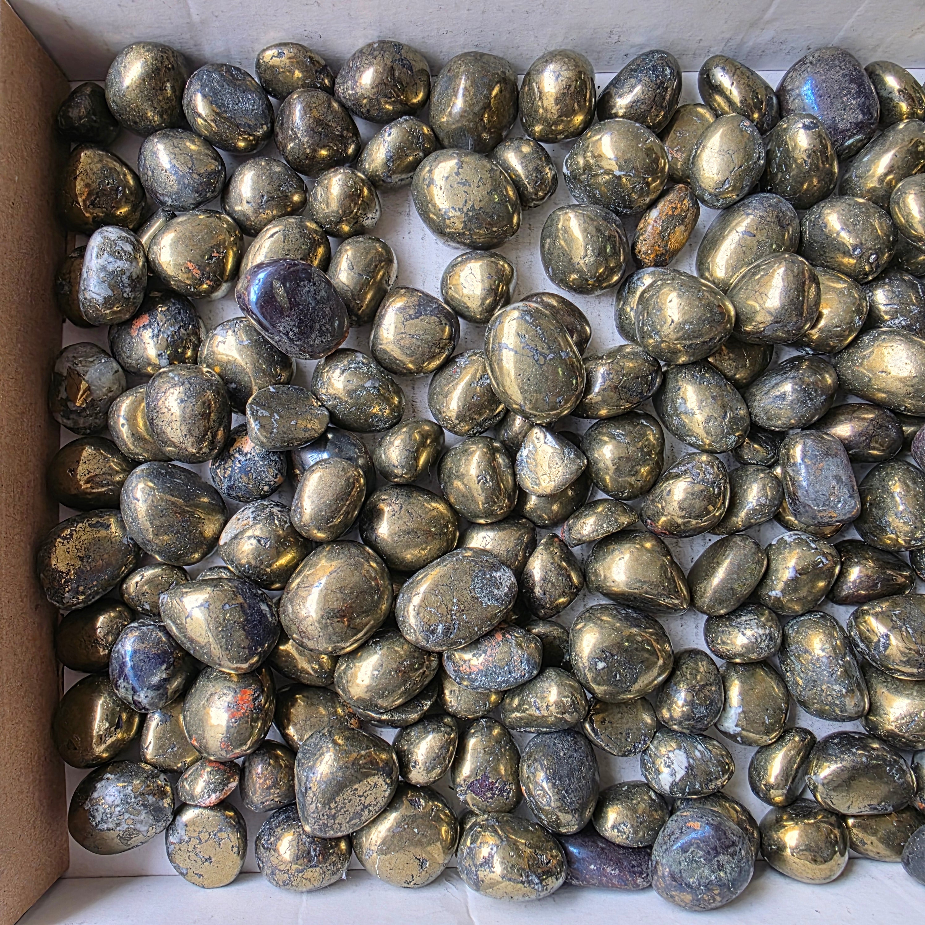 Lot 3 kg Chalcopyrite tumbled