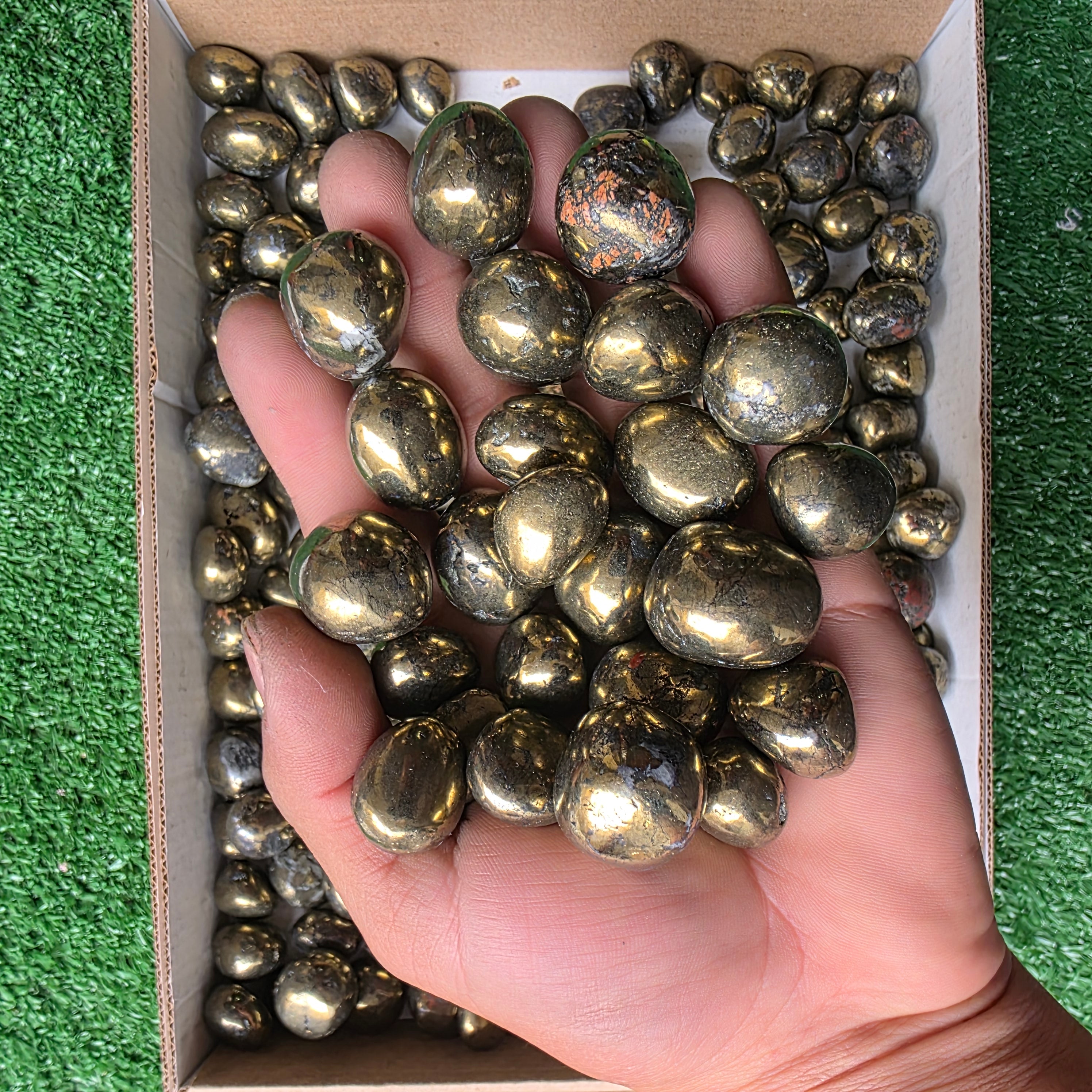 Lot 3 kg Chalcopyrite tumbled